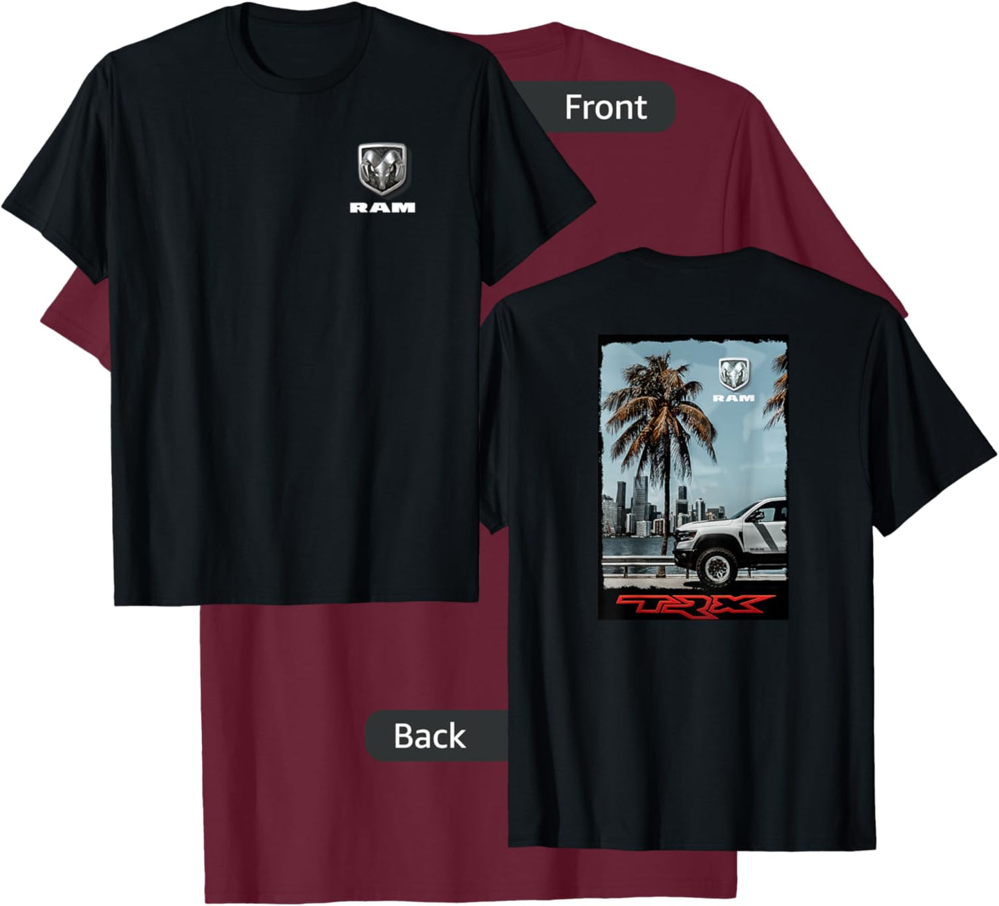 RAM Trucks TRX Palm T-Shirt - T-Shirt | Maroon
