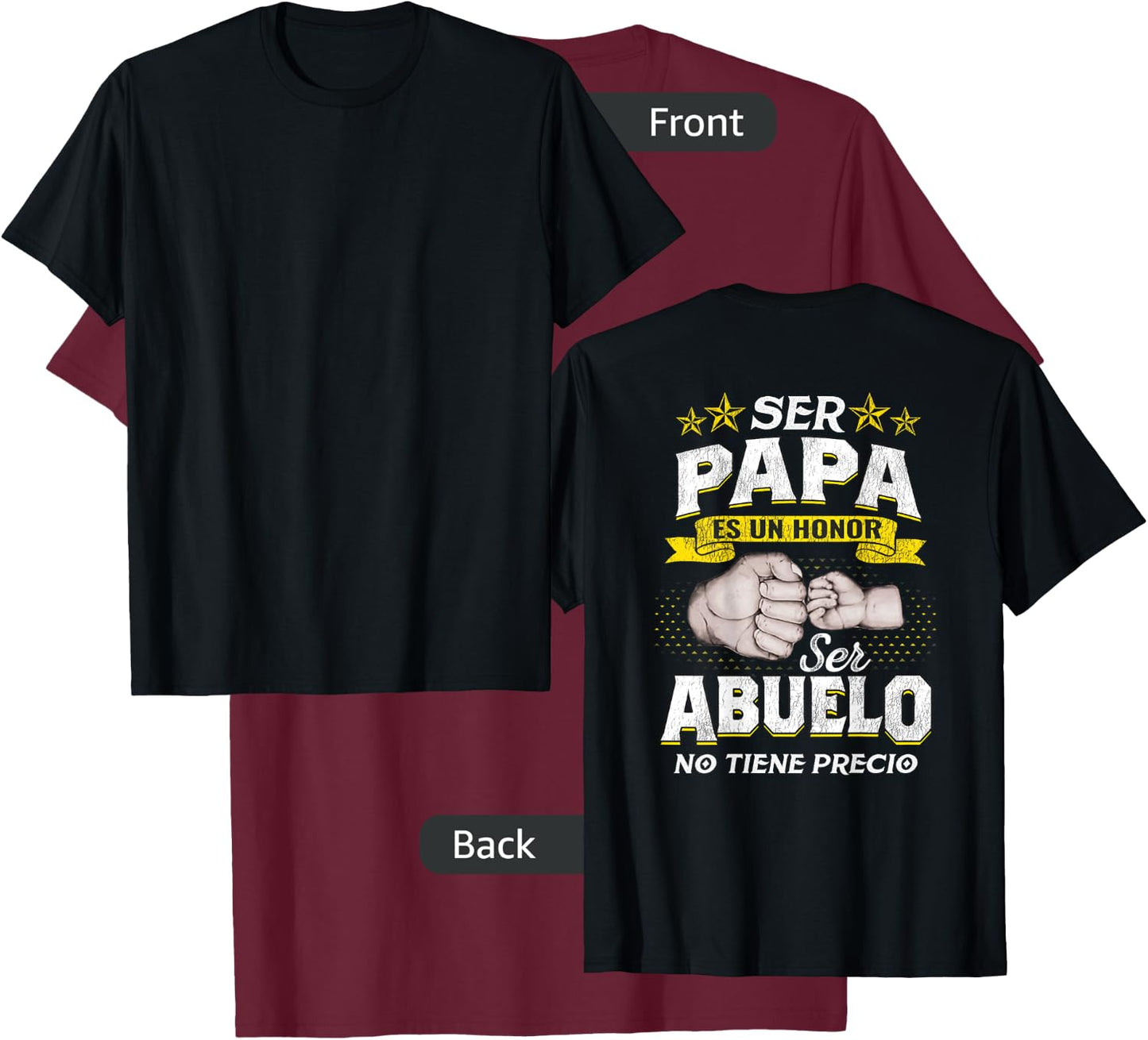 Nuevo Abuelo / New Grandfather Beautiful Saying T-Shirt - T-Shirt | Maroon