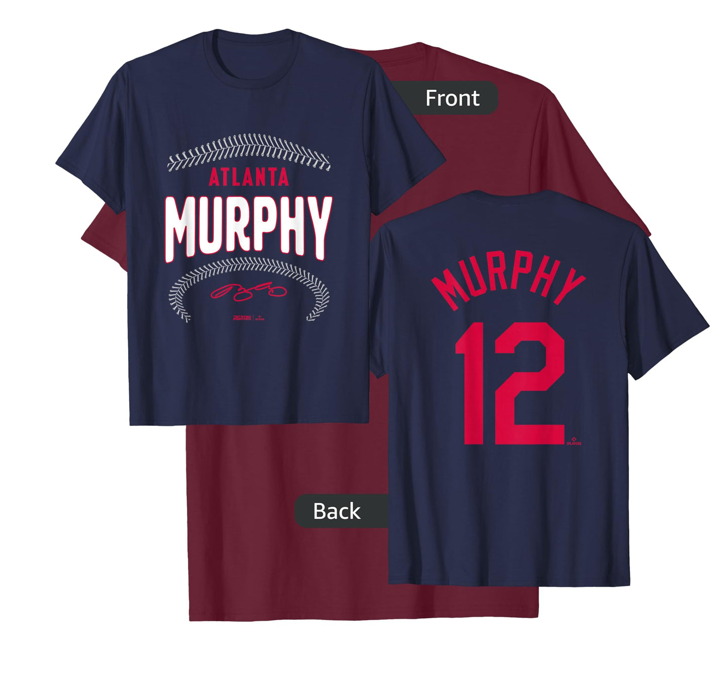 Sean Murphy Atlanta Baseball Name & Number (Front & Back) T-Shirt