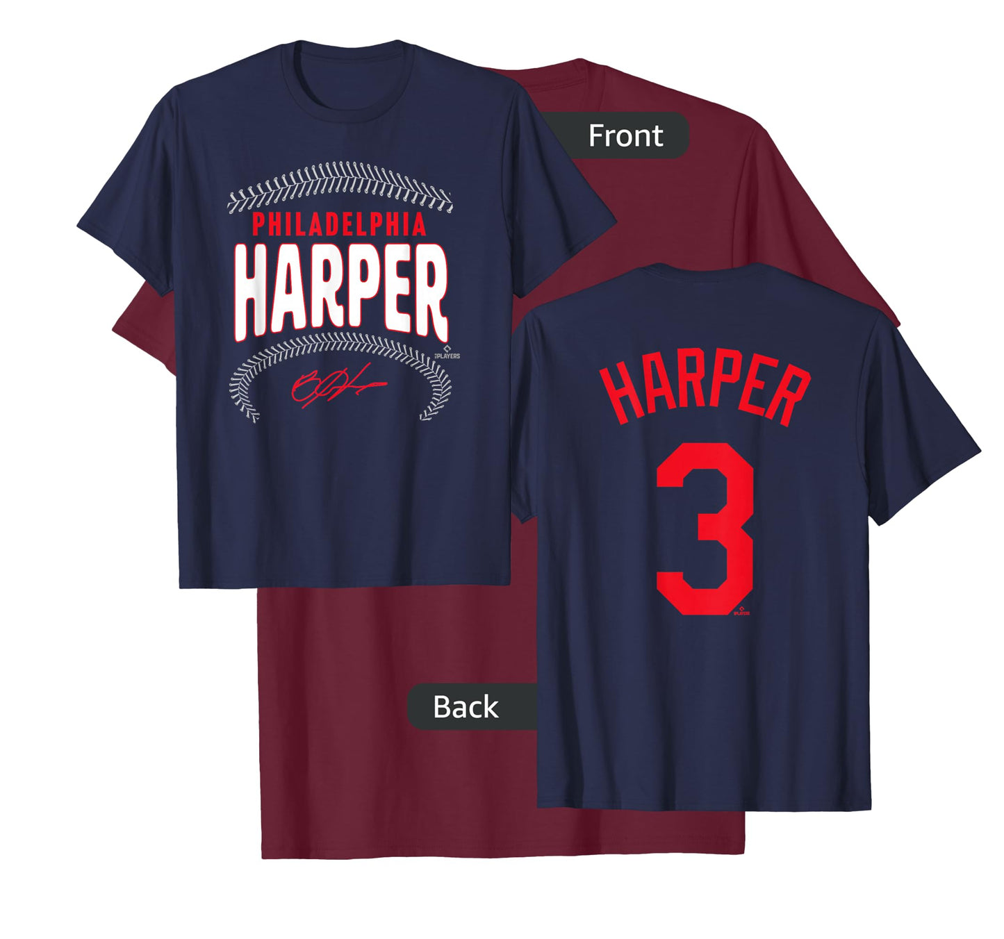 Bryce Harper Philadelphia Name & Number (Front & Back) T-Shirt