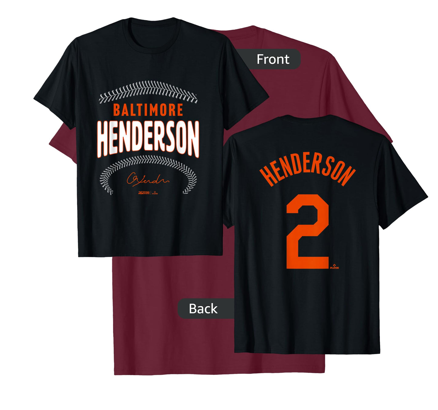 Gunnar Henderson Baltimore Name & Number (Front & Back) T-Shirt