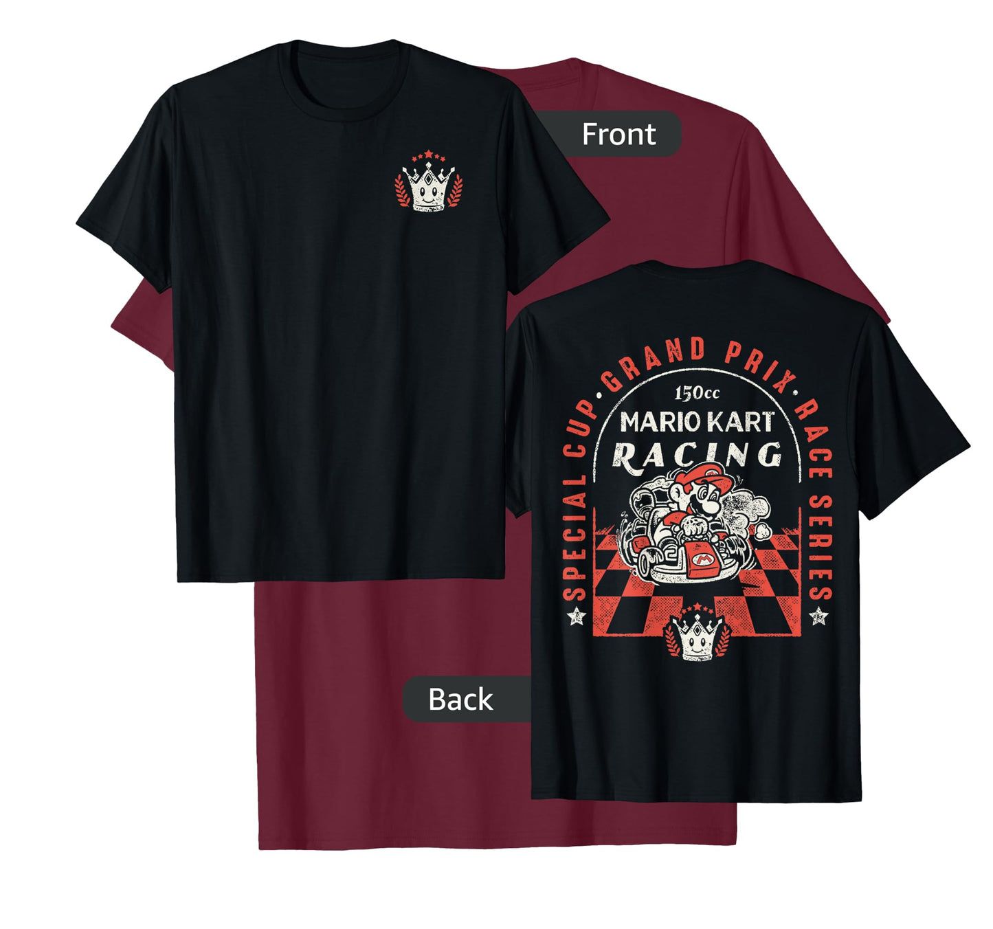 Mario Kart Victory Crown Front 150cc Racing Graphic T-Shirt T-Shirt