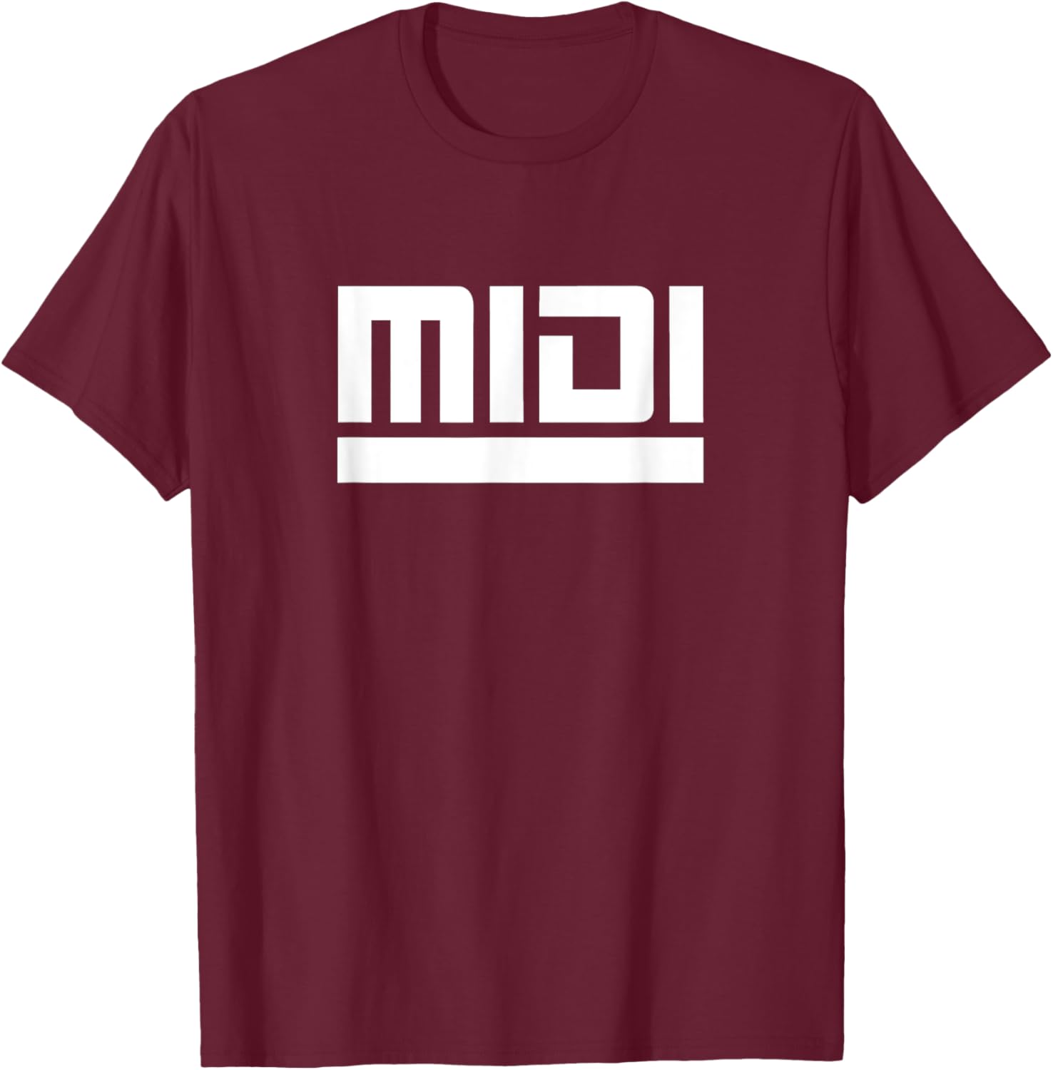Funny MIDI Analog Synth Synthesizer Circuit Bending Music T-Shirt - T-Shirt | Maroon