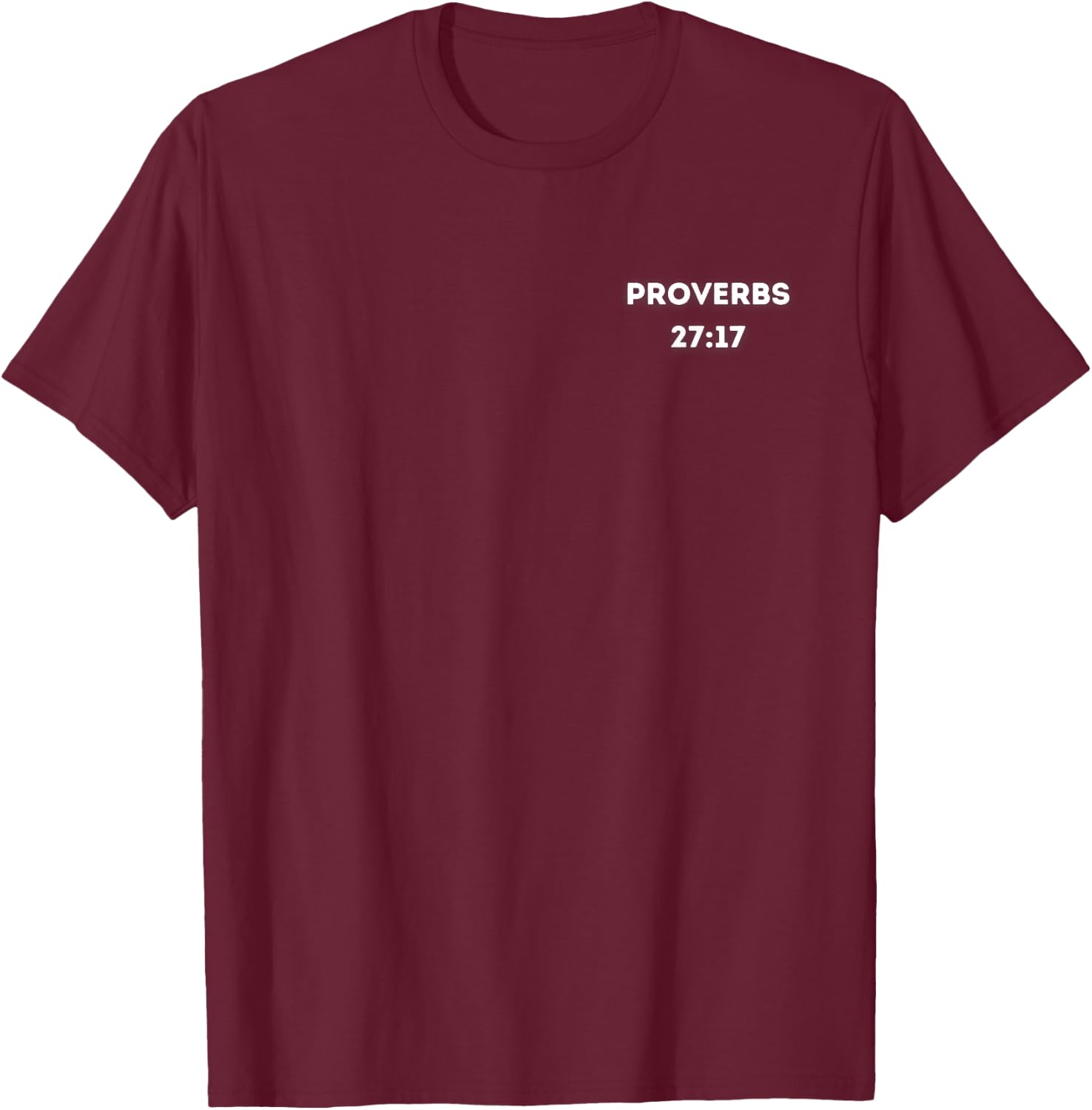 Iron Sharpens Iron Inspirational Motivational Graphic T-Shirt - T-Shirt | Maroon