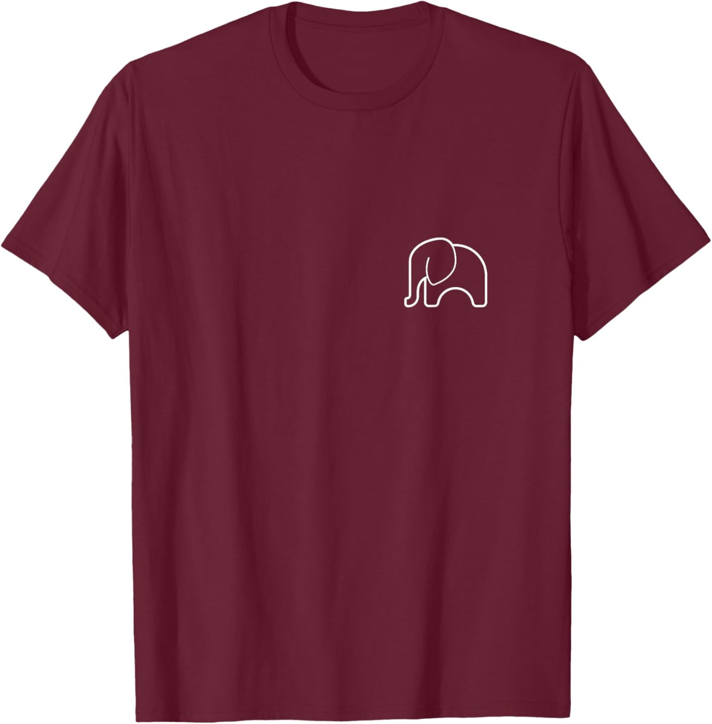 Cute Cartoon Elephant Animal Lover Awesome Cute Cool T-Shirt - T-Shirt | Maroon
