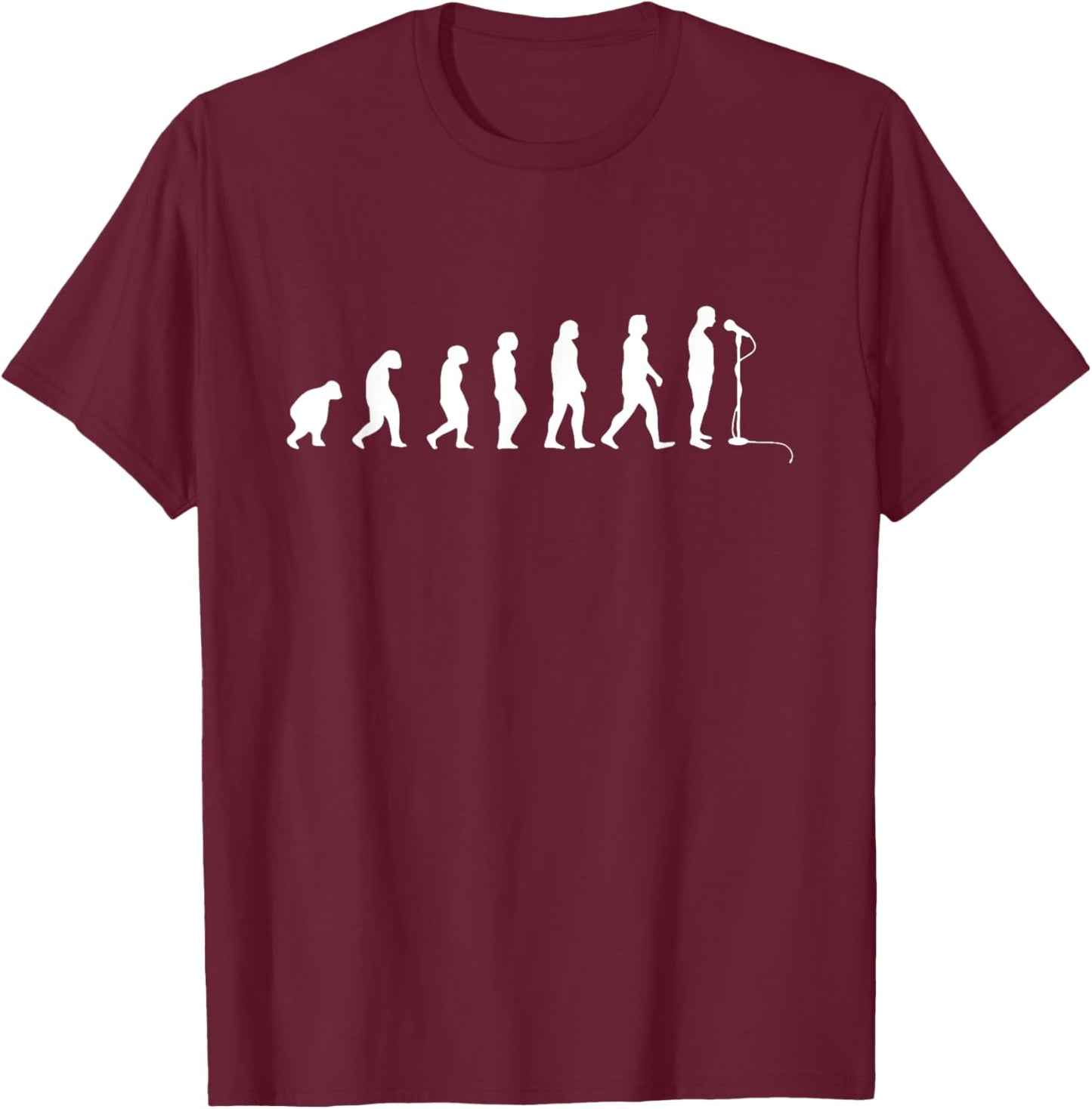Evolution of Speech - Funny Comedian T-Shirt - T-Shirt | Maroon