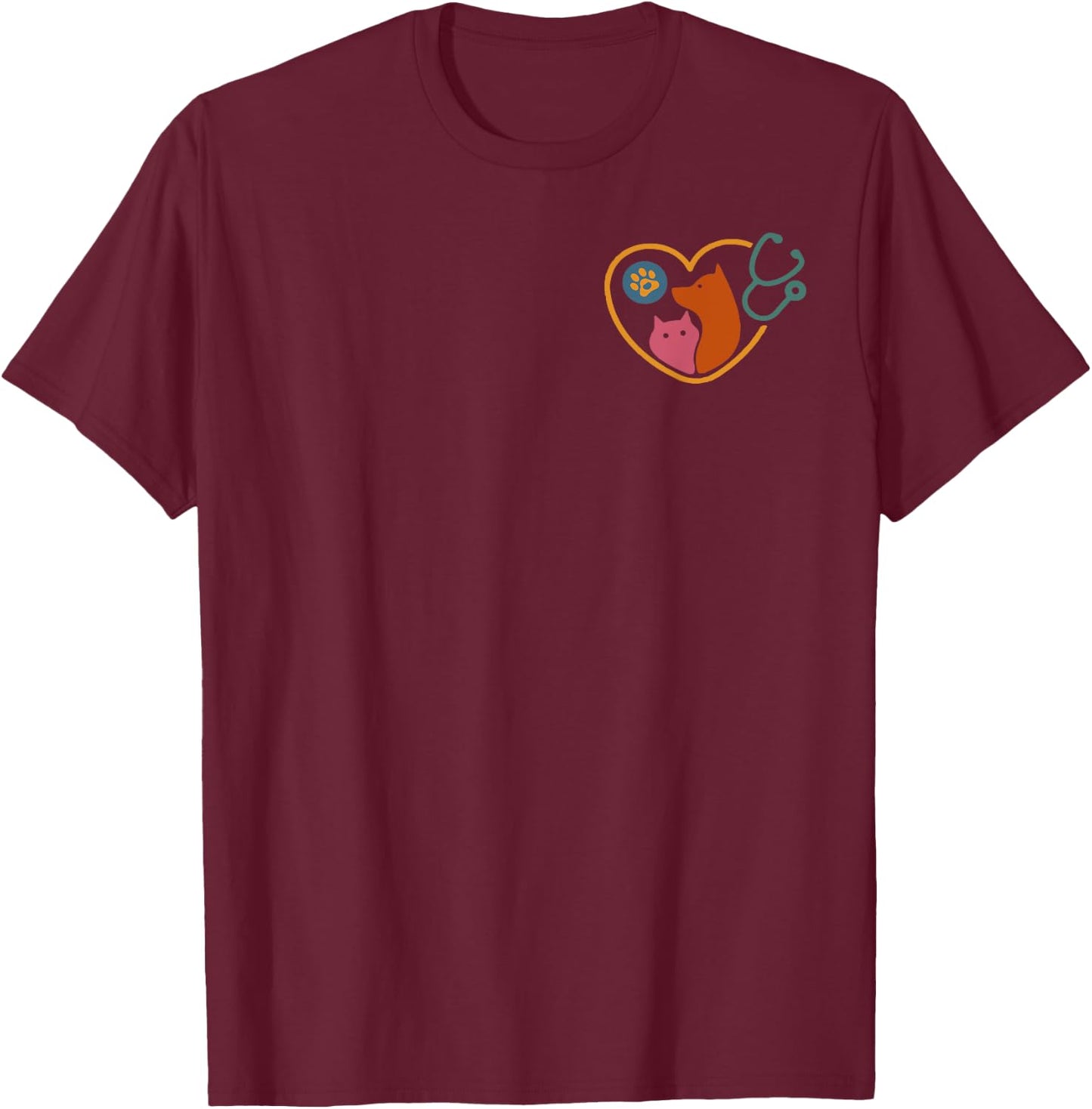 In My Vet Tech Era Veterinarian- Both Sided T-Shirt - T-Shirt | Maroon