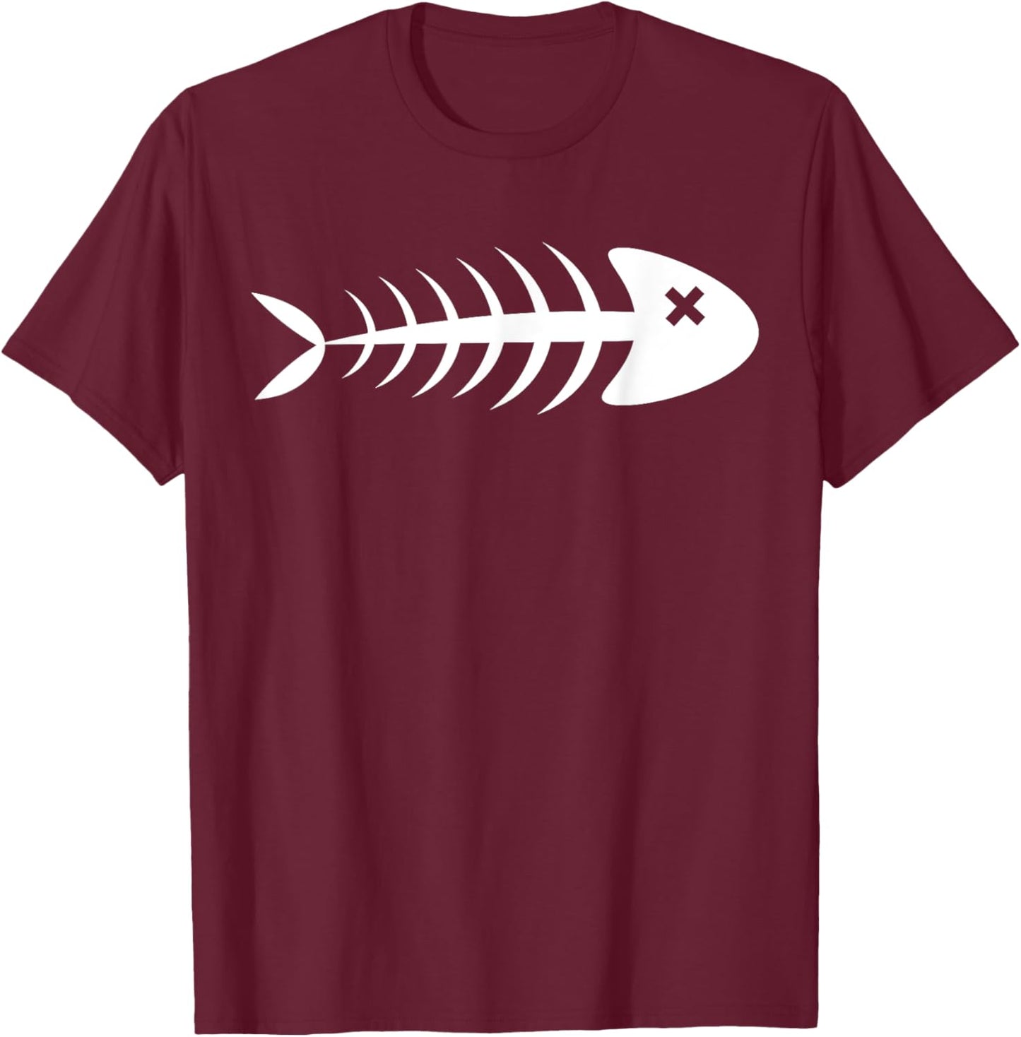 Fish Bones, Graphic Tops - , Women and Kids T-Shirt - T-Shirt | Maroon