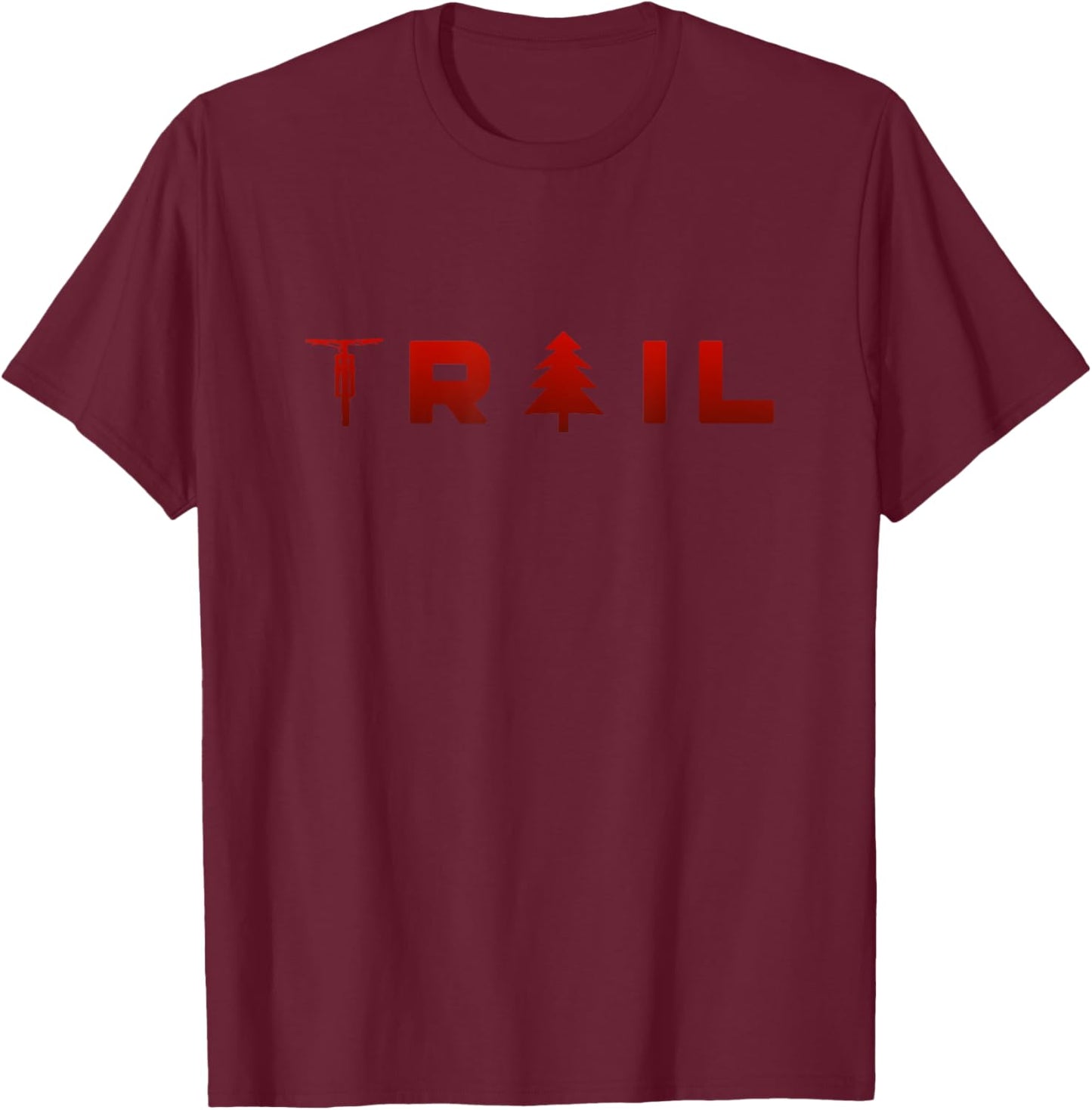 Trail MTB Mountain Bike Apparel - MTB Mountain Bike T-Shirt - T-Shirt | Maroon