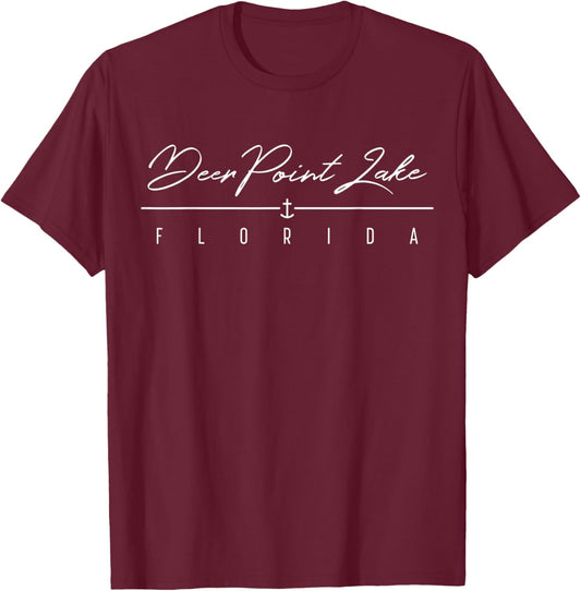 Deer Point Lake FL T-Shirt - T-Shirt | Maroon