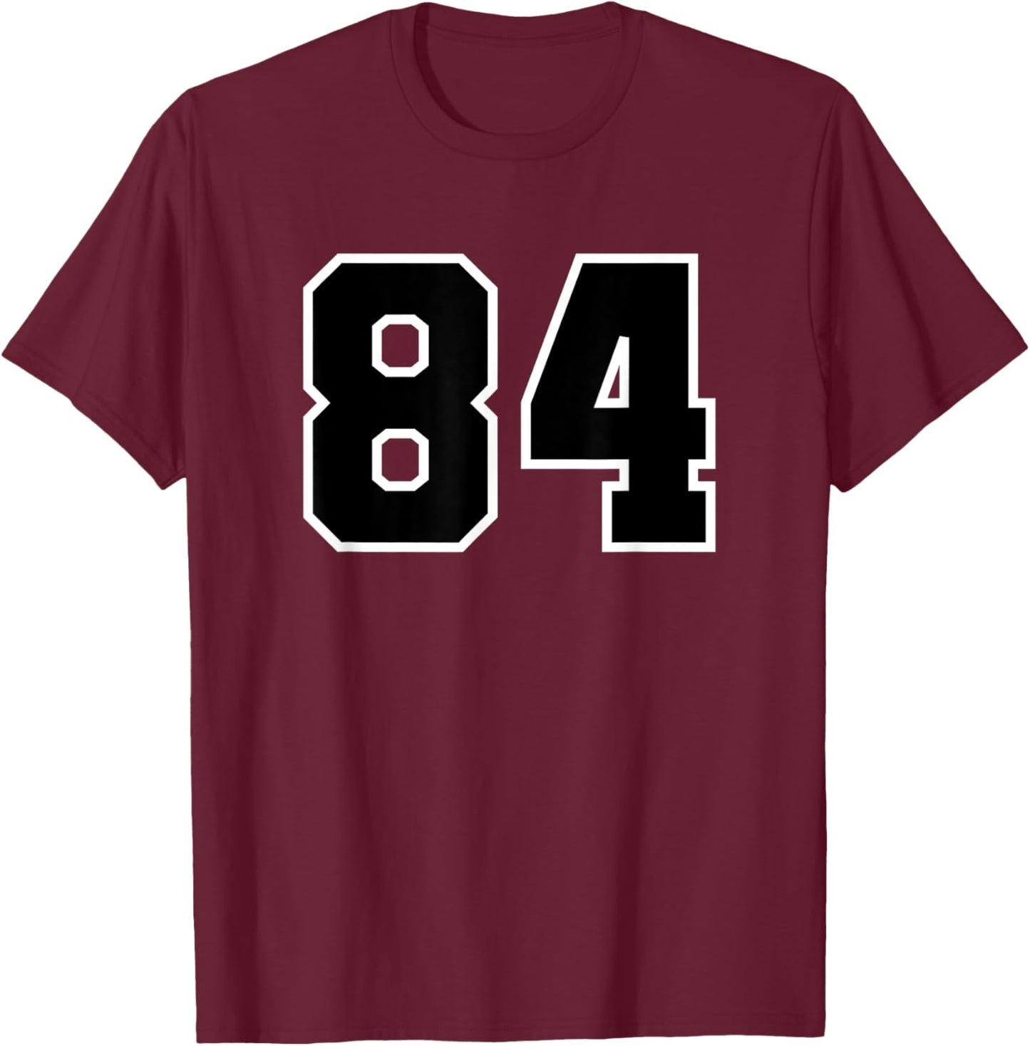 Number #84 Numeral T-Shirt - T-Shirt | Maroon