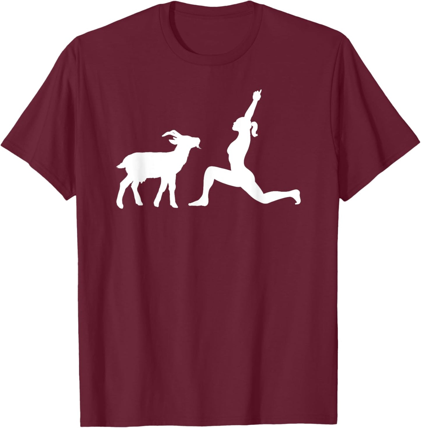 Goat Yoga T-Shirt - T-Shirt | Maroon
