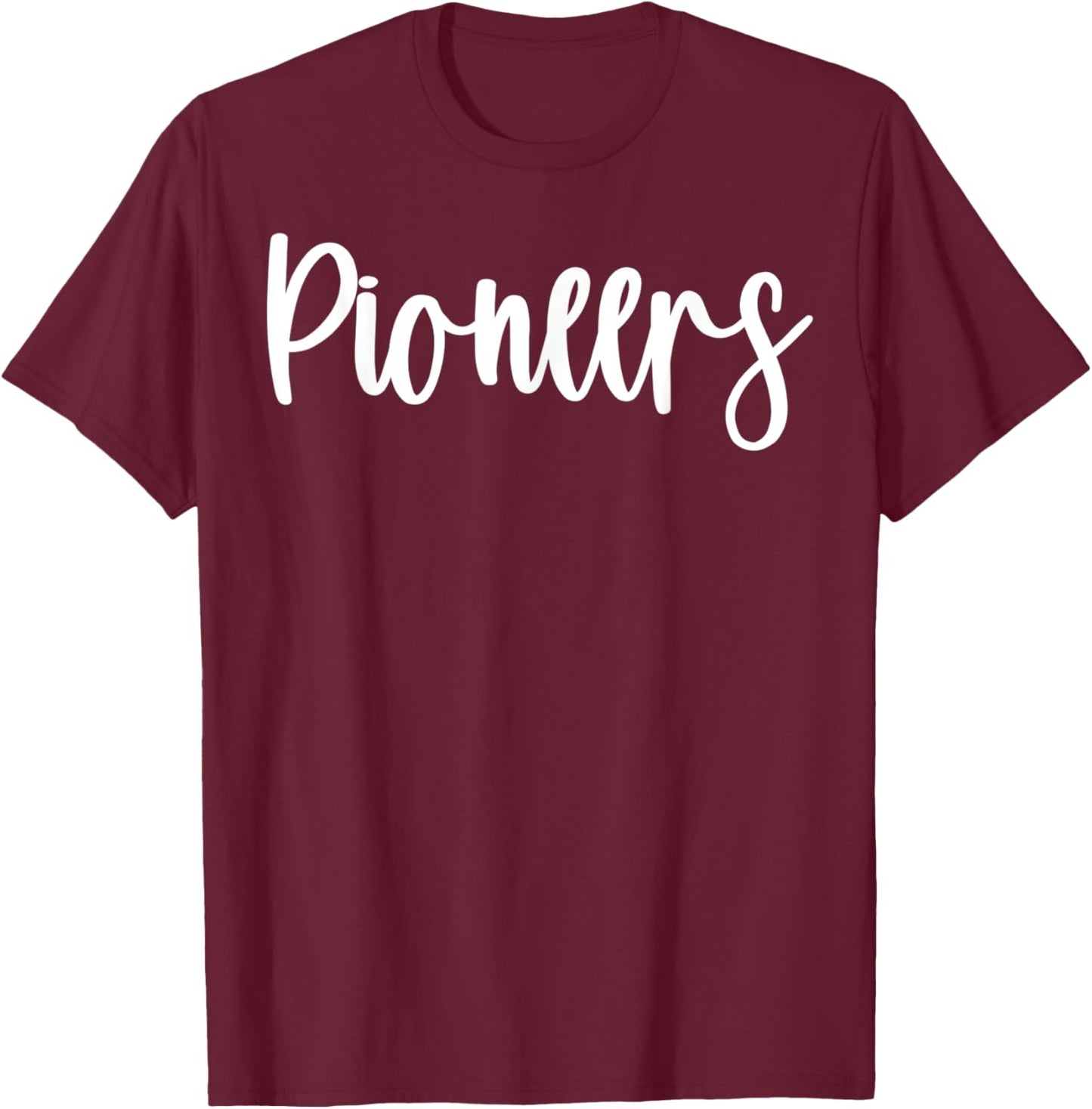Pioneers School Spirit Team Mascot Game Night T-Shirt - T-Shirt | Maroon