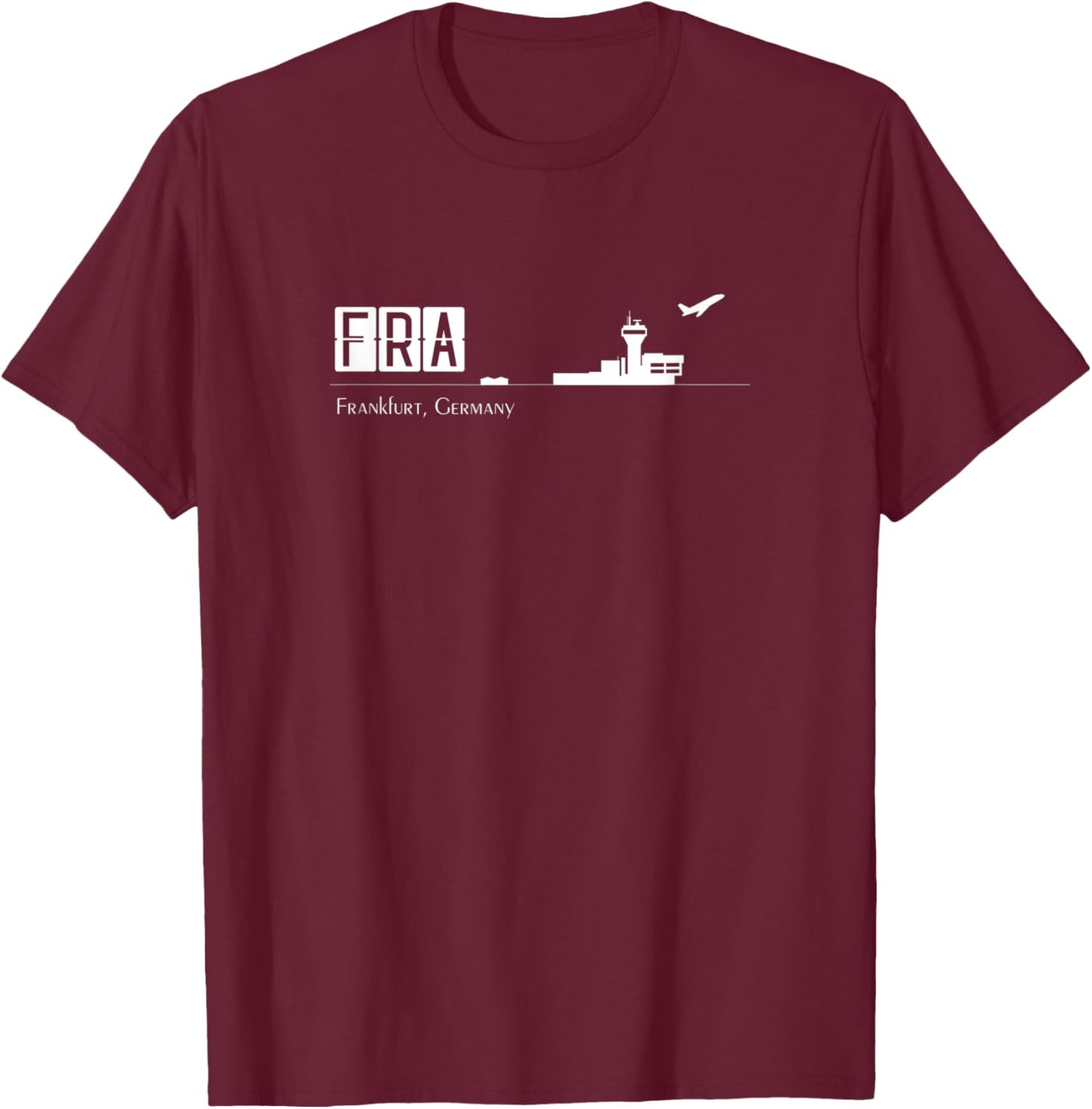 FRA Airport Code for Frankfurt Germany T-Shirt - T-Shirt | Maroon