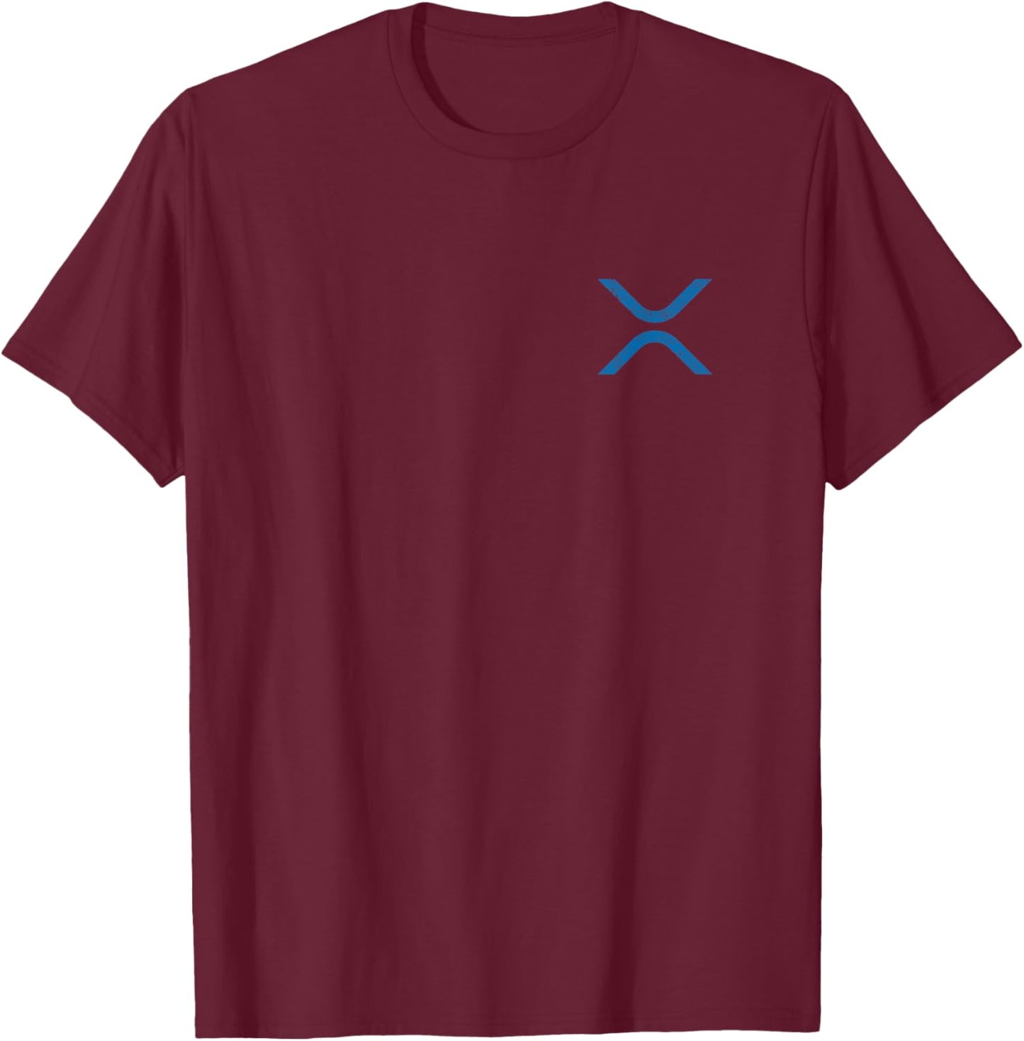 XRP Crypto Vintage Retro Pocket T-Shirt - T-Shirt | Maroon