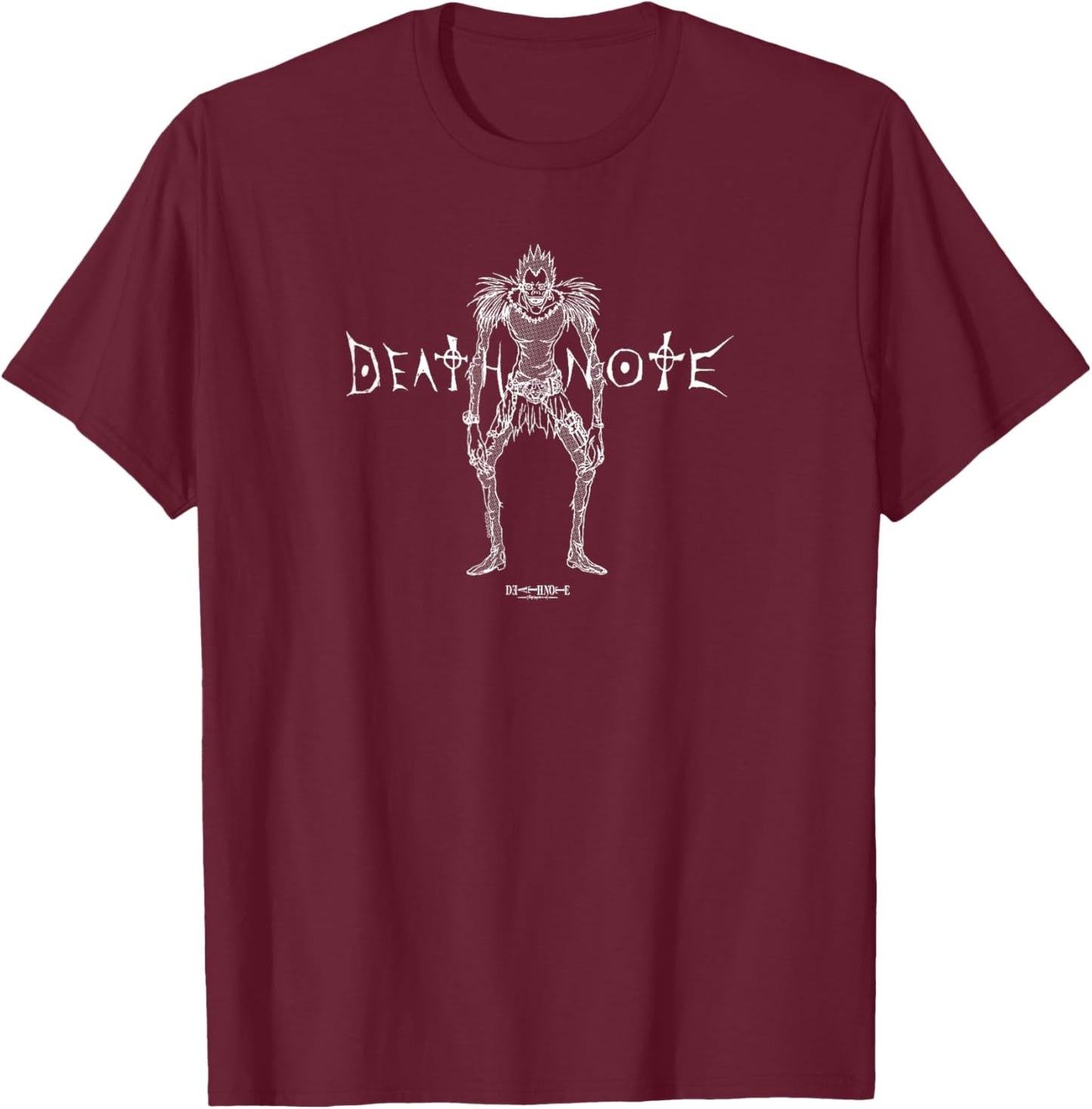 Death Note Ryuk Sketched Illustration Anime T-Shirt - T-Shirt | Maroon