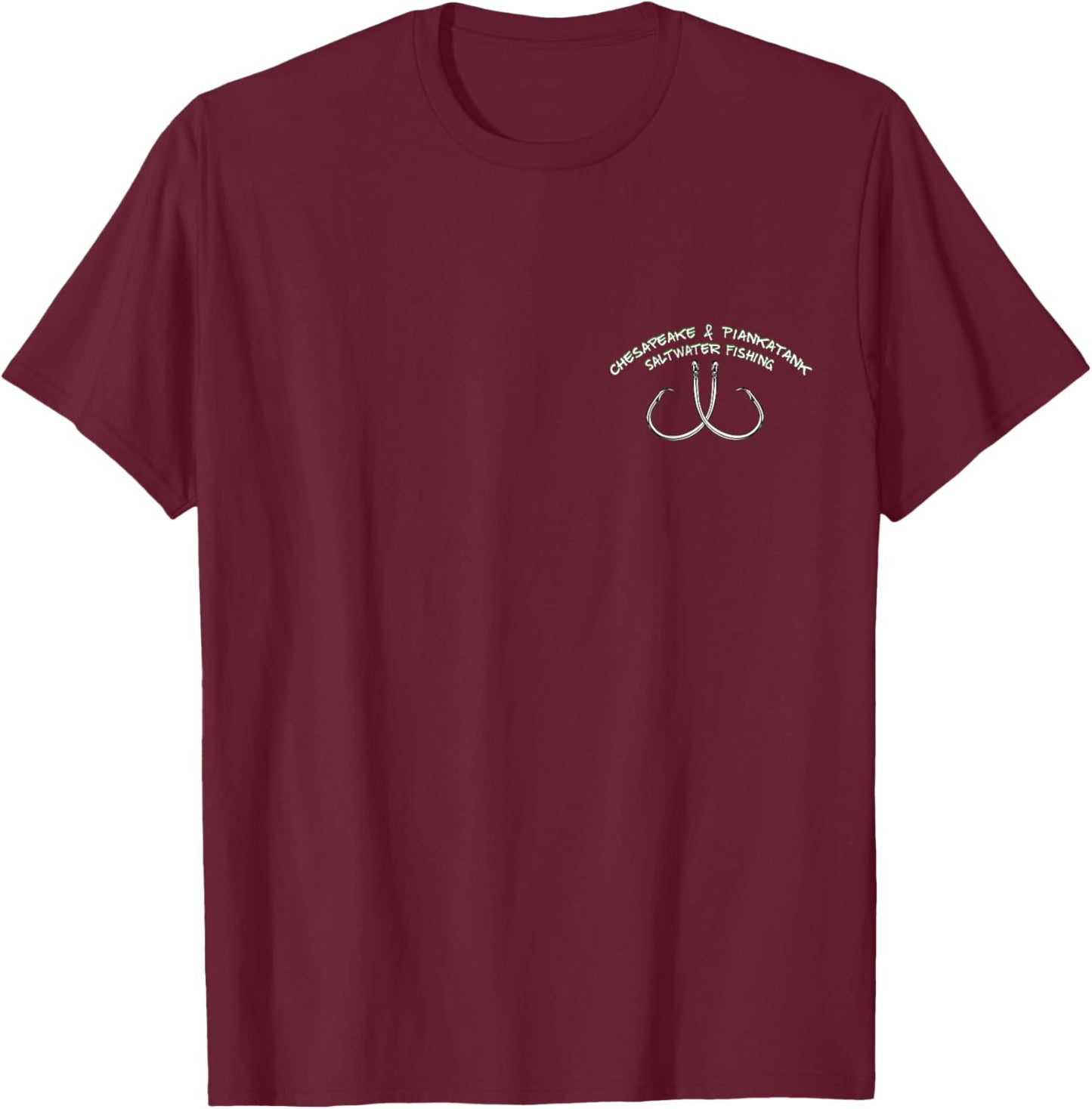 Piankatank River Chesapeake Bay Red Drum Fishing T-Shirt - T-Shirt | Maroon