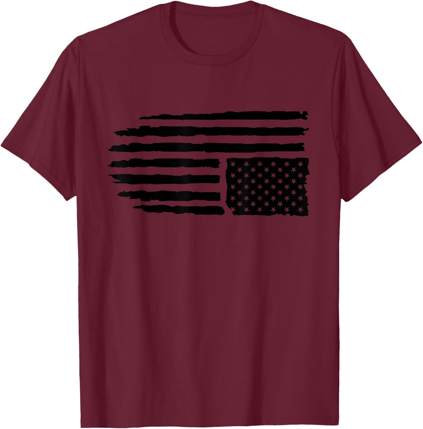 Upside Down American Flag Distressed In Distress Pro Trump Men T-Shirt - T-Shirt | Maroon