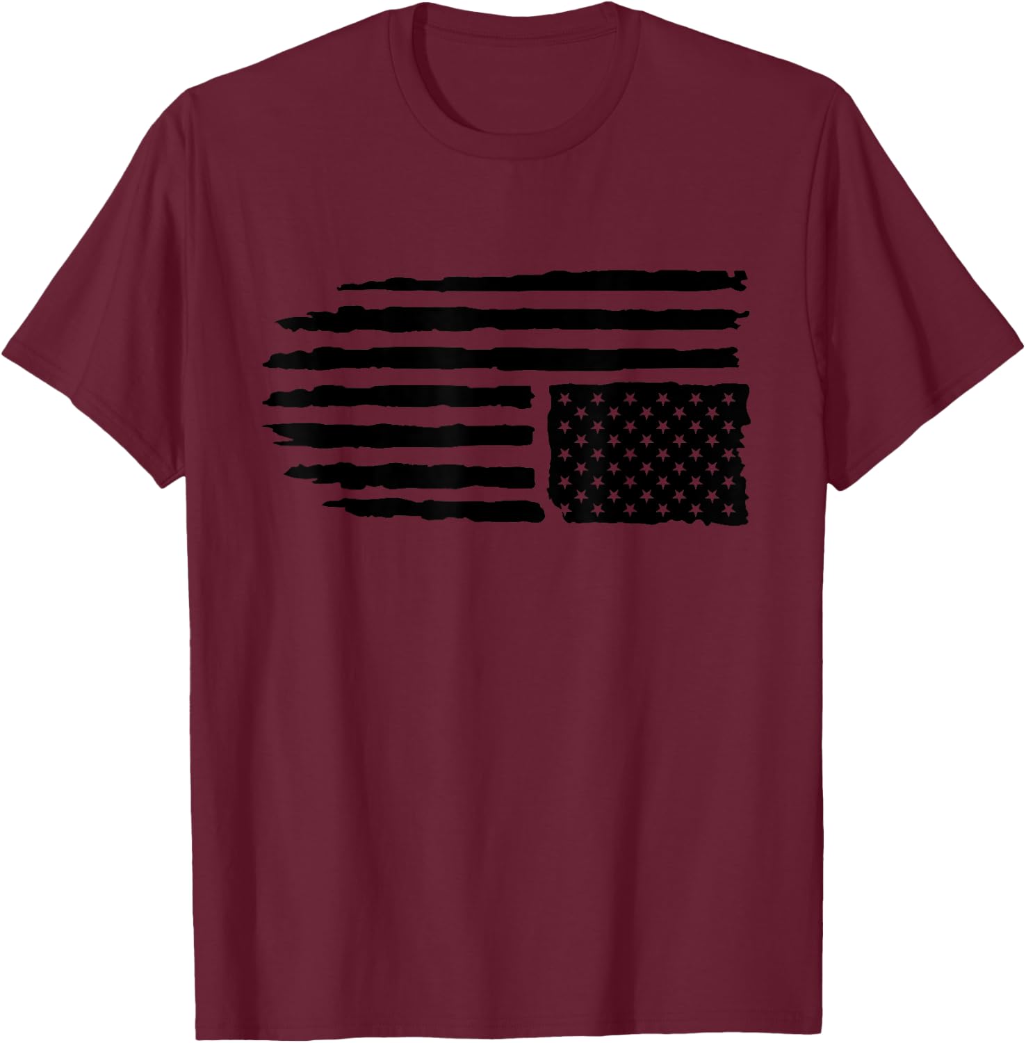 Upside Down American Flag Distressed In Distress Pro Trump Men T-Shirt - T-Shirt | Maroon