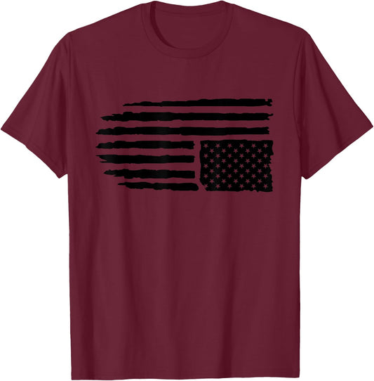 Upside Down American Flag Distressed In Distress Pro Trump Men T-Shirt - T-Shirt | Maroon