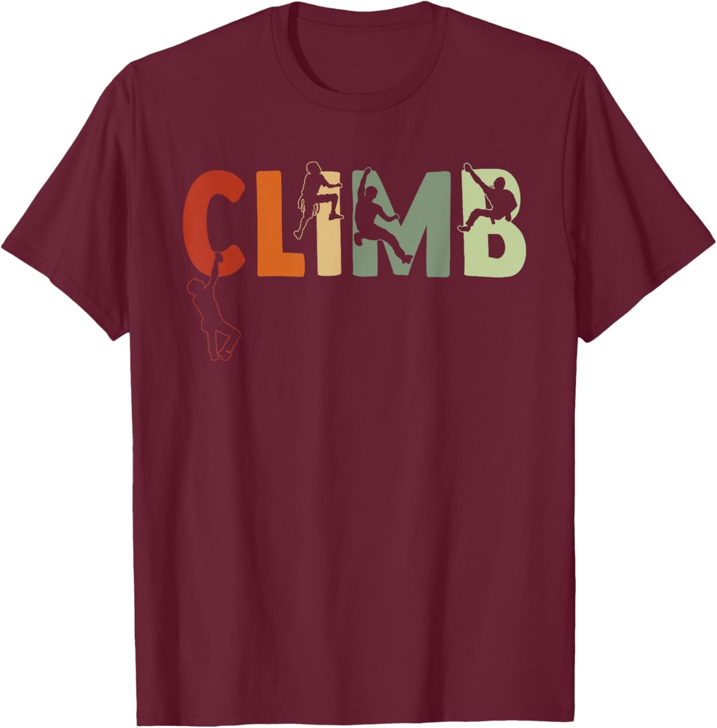 Climbing Bouldering Rock Climber Climbing T-Shirt - T-Shirt | Maroon