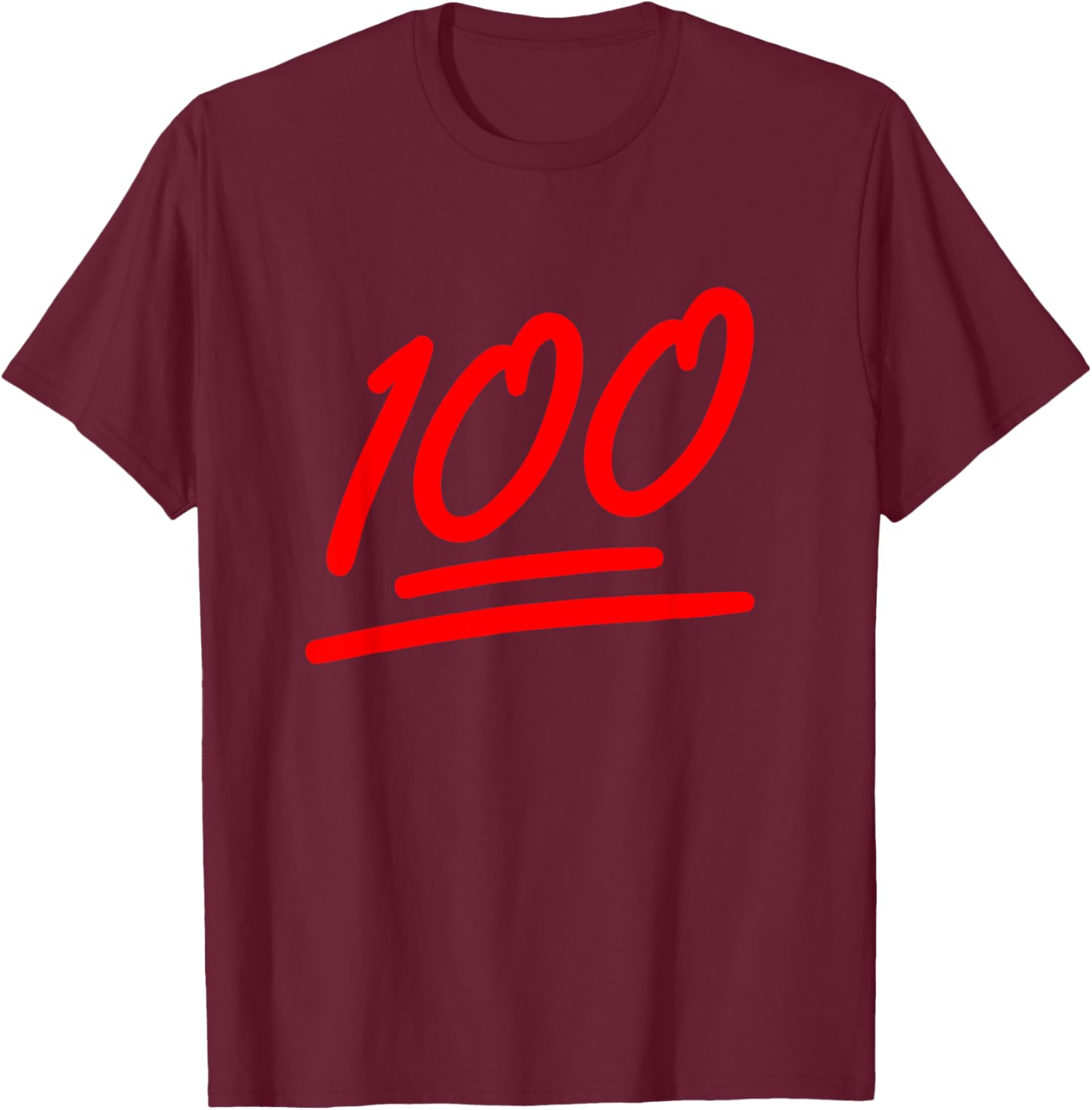 100 Emote Funny 100 Emoticon Art Cool Fun 100 Days of School T-Shirt - T-Shirt | Maroon