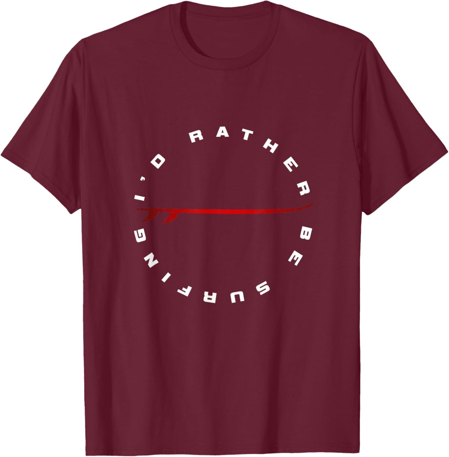 Surfing Apparel - Surfer Surf T-Shirt - T-Shirt | Maroon
