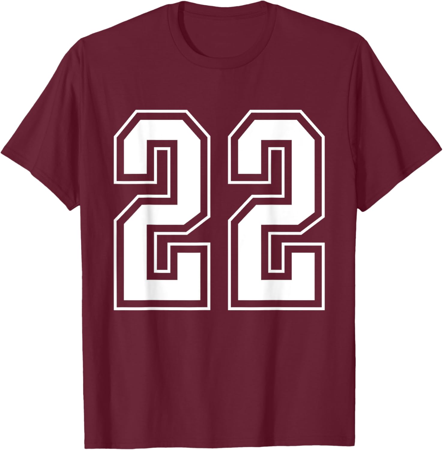 Varsity Jersey Number 22 T-Shirt - T-Shirt | Maroon