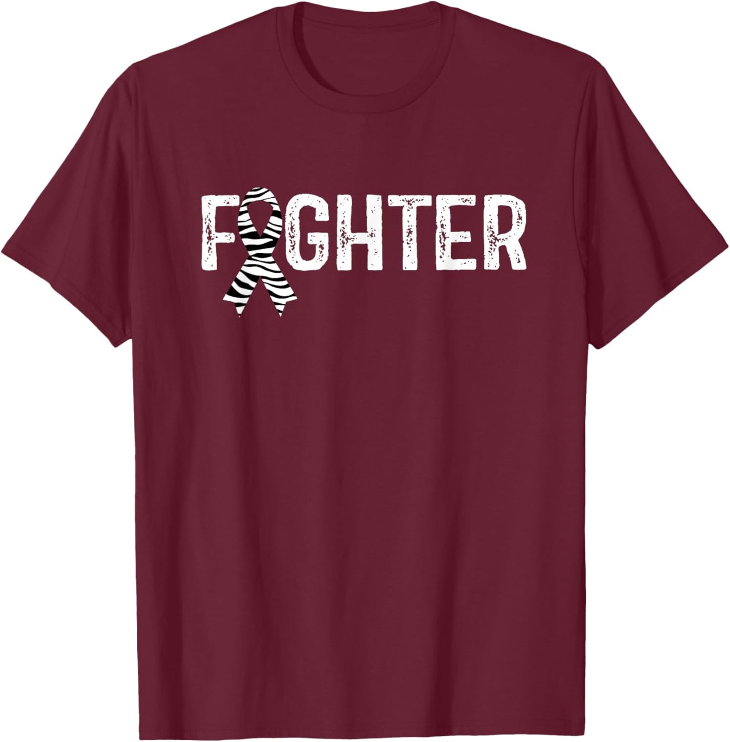 Wife Mom Fighter Neuroendocrine Cancer Awareness T-Shirt - T-Shirt | Maroon