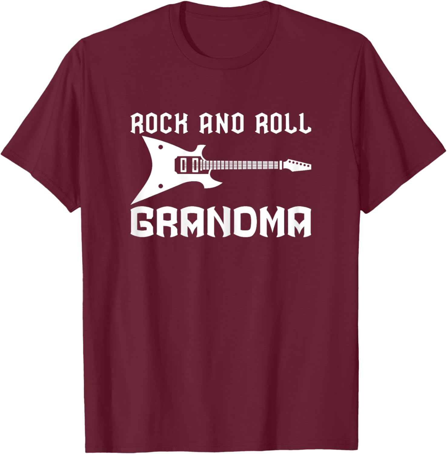 Rock and Roll Grandma Rock n Roll T-Shirt - T-Shirt | Maroon