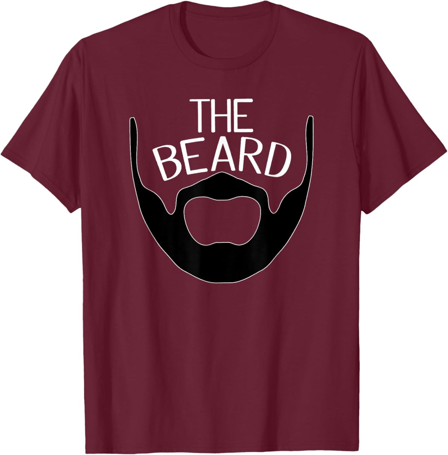 Beauty And The Beard, Matching Couples T-Shirt - T-Shirt | Maroon