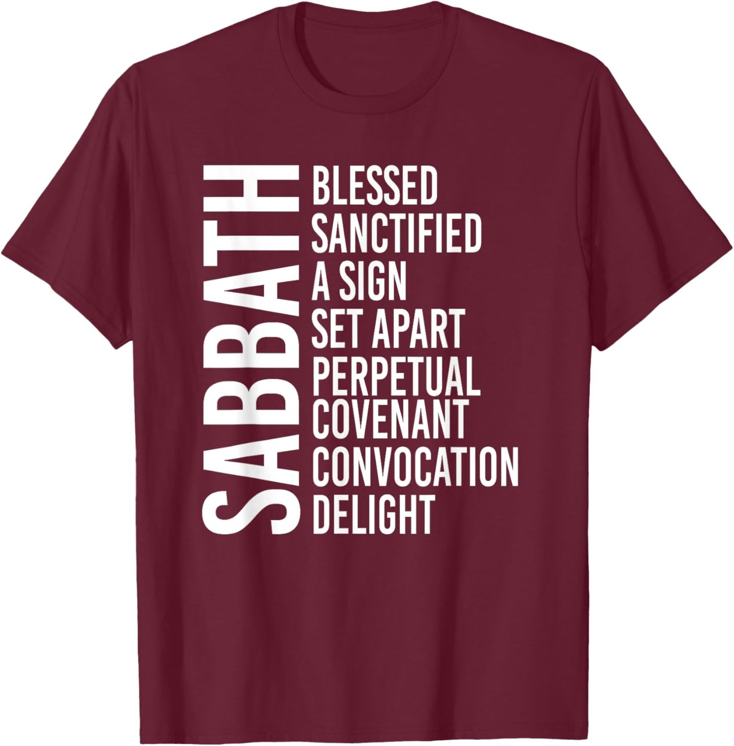 Sabbath Commandment T-Shirt - T-Shirt | Maroon
