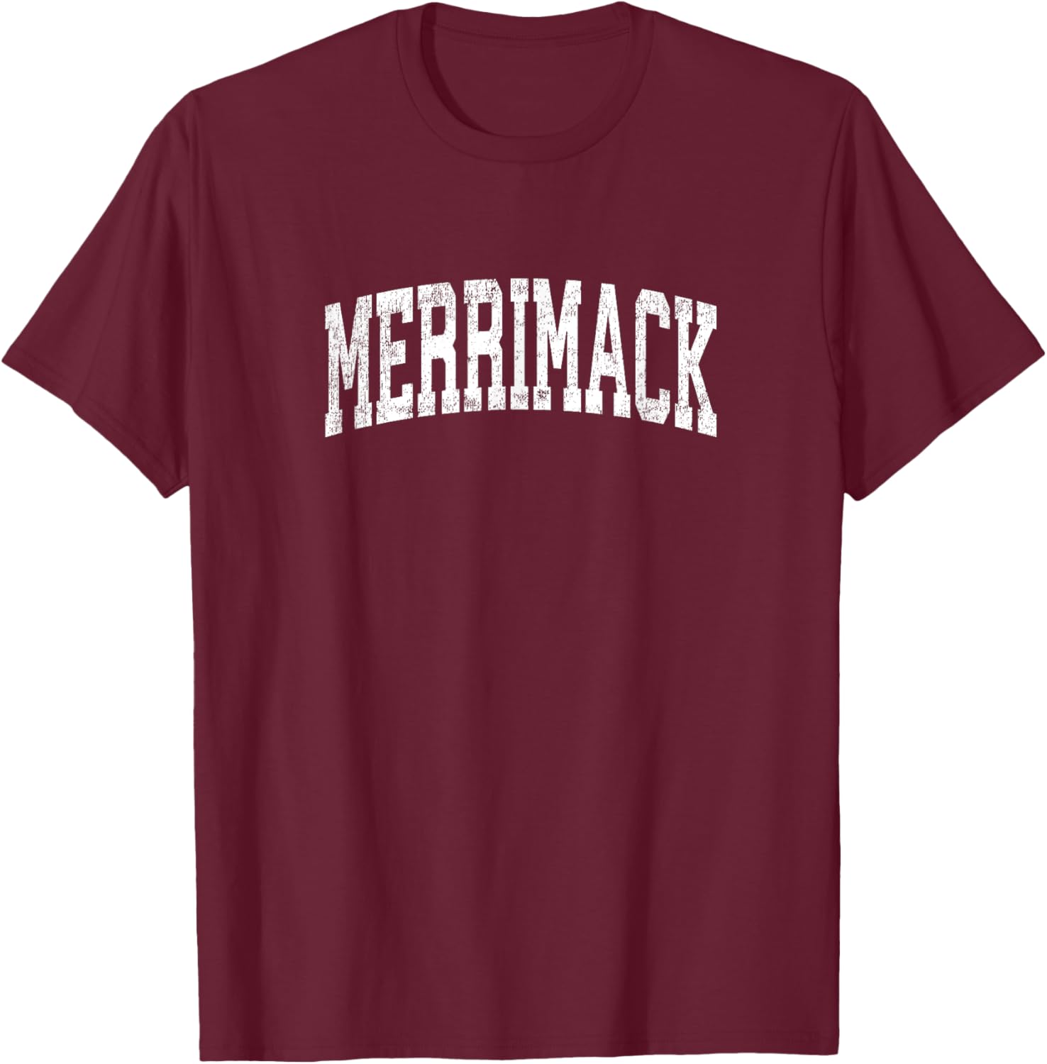 Merrimack New Hampshire NH Vintage Athletic Sports Design T-Shirt - T-Shirt | Maroon