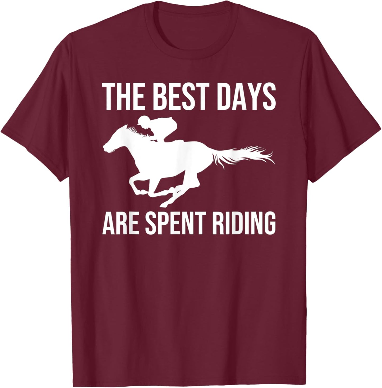 English Horse Riding T-Shirt - T-Shirt | Maroon