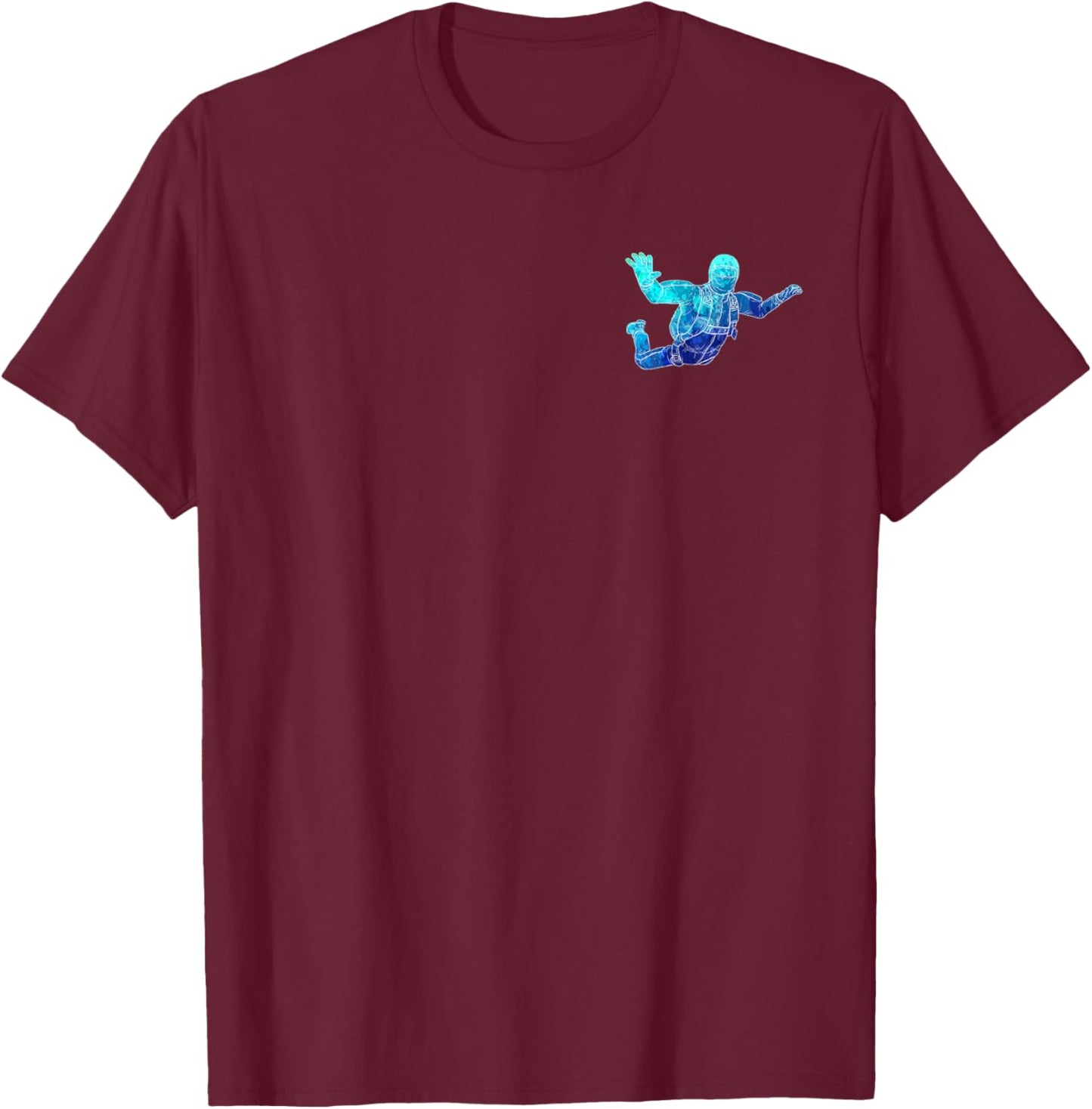 Skydiver Parachute Wingsuit & Wind Tunnel Jumping Free Fall T-Shirt - T-Shirt | Maroon