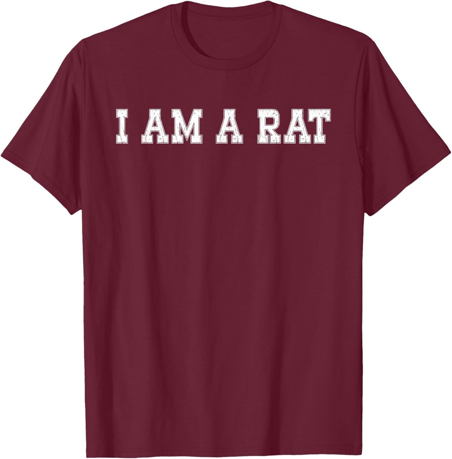 Halloween I am a Rat funny Rats lover I heart Rat T-Shirt - T-Shirt | Maroon