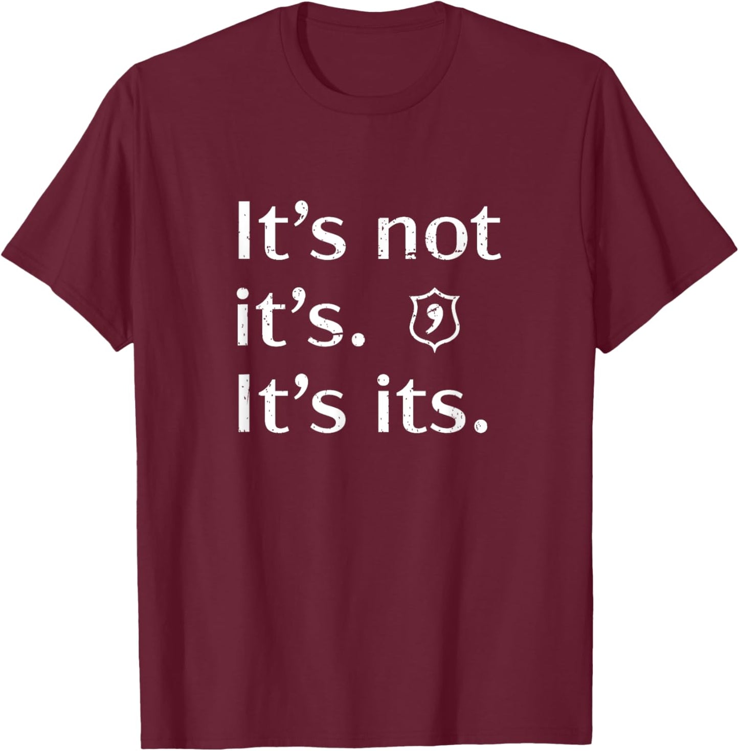 English Teacher Linguist Correct Spelling Grammar Apostrophes Police Badge Languages Funny Black T-Shirt - T-Shirt | Maroon