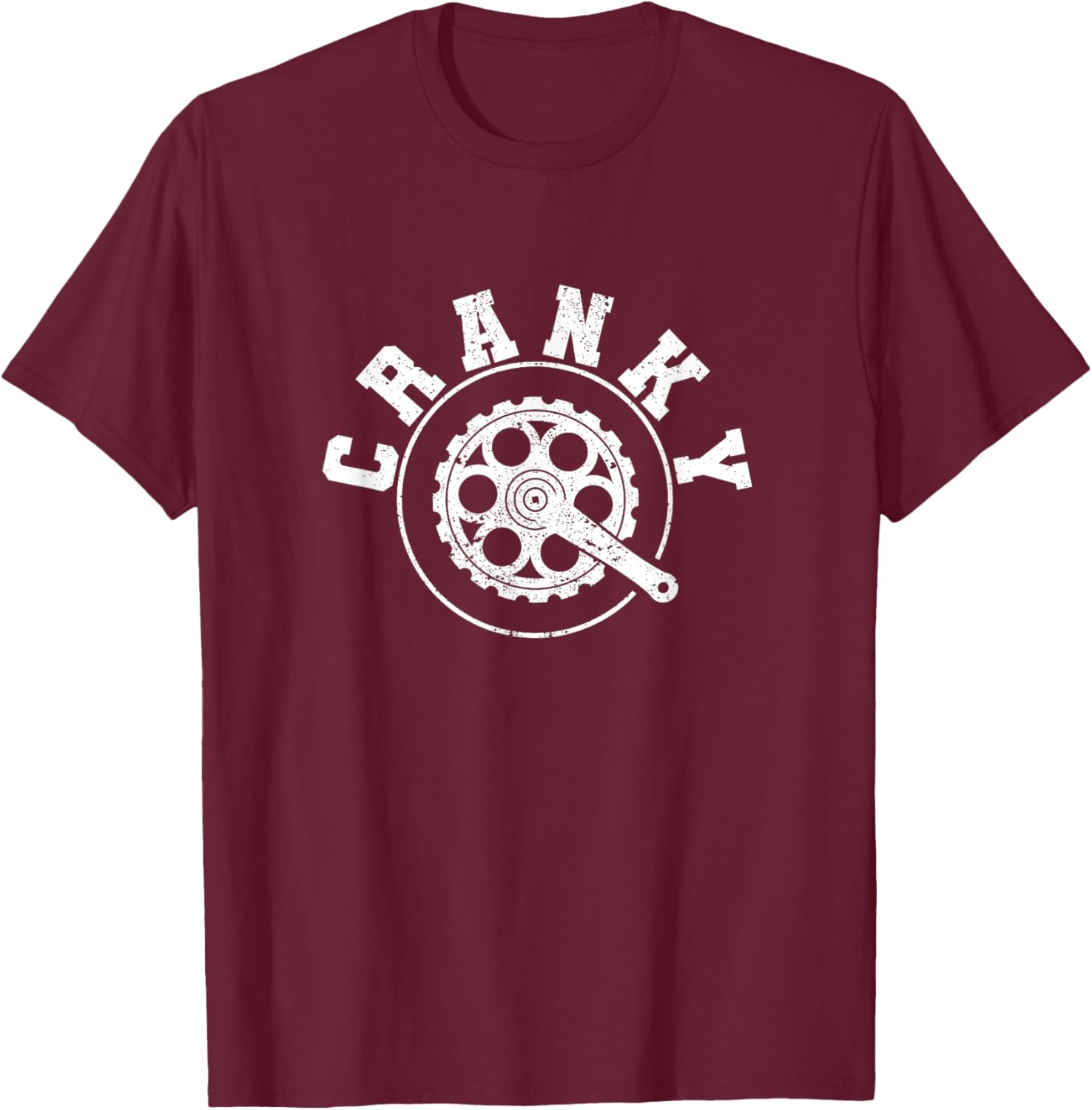 Cranky Funny Bicycle Lover Crank Cycling Biker Mountain Bike T-Shirt - T-Shirt | Maroon