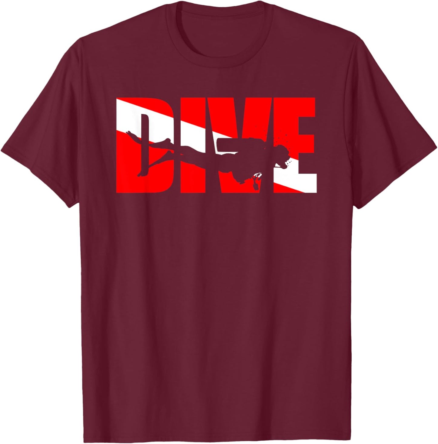 Dive Scuba Diving Dive T-Shirt - T-Shirt | Maroon