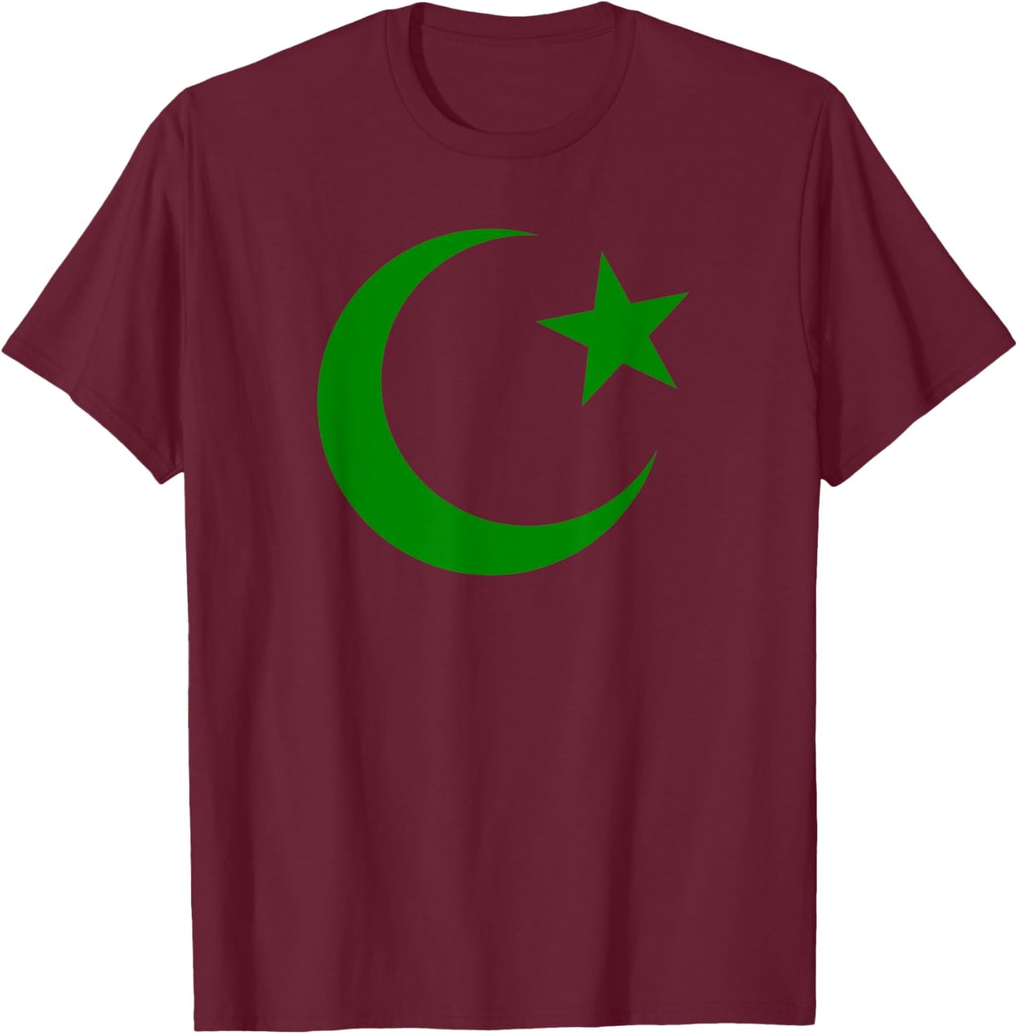 Star and Crescent novelty Crescent and Star T-Shirt - T-Shirt | Maroon