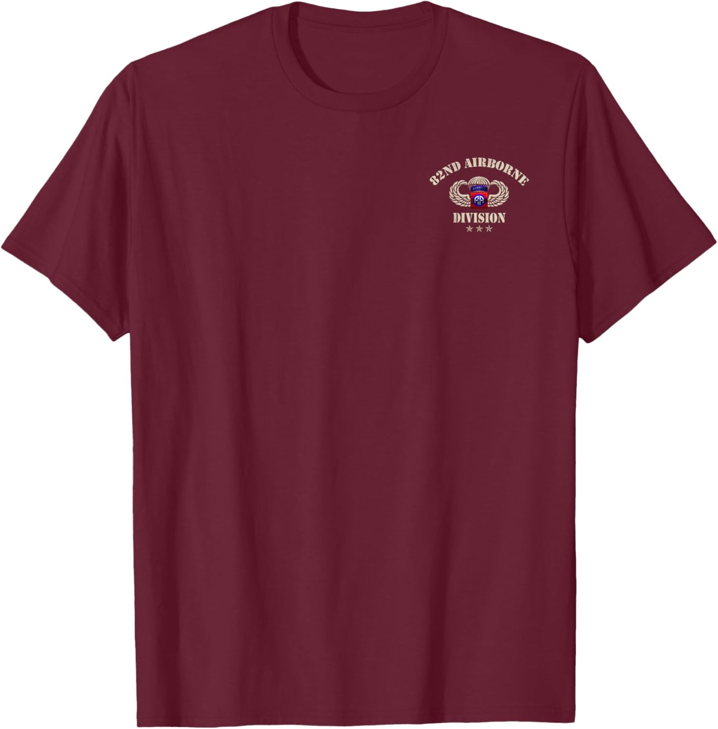 U.S Army 82nd Airborne Division Paratrooper Veteran Vintage T-Shirt - T-Shirt | Maroon
