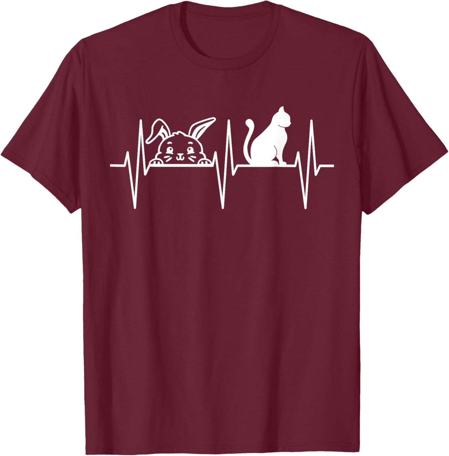 Bunny Shirt Funny Cat Lover Rabbit Pet Bunny Lover Women Girls Kids T-Shirt - T-Shirt | Maroon