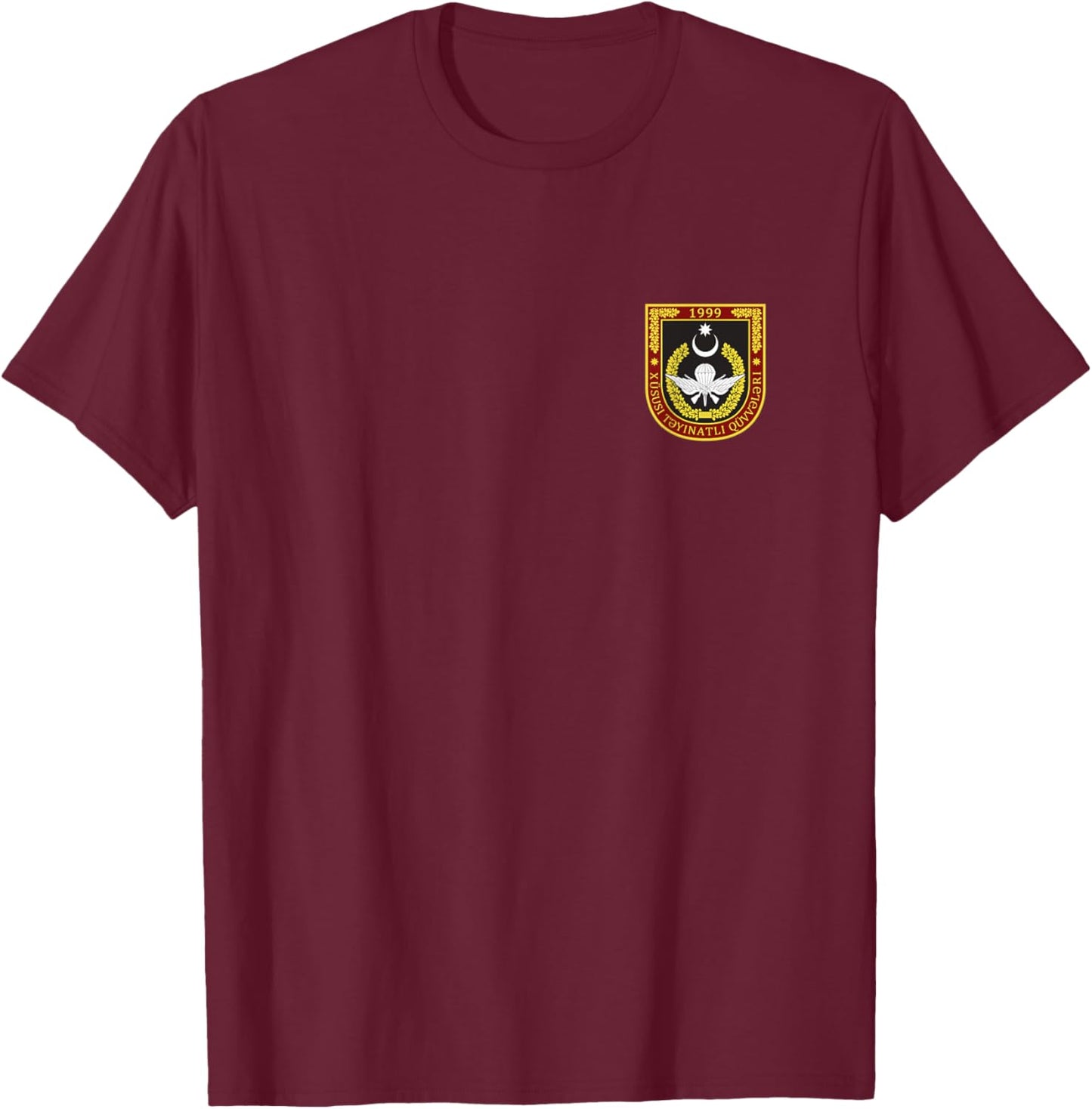 Azerbaijani Special Force Army Azerbaijan Baku Military T-Shirt - T-Shirt | Maroon
