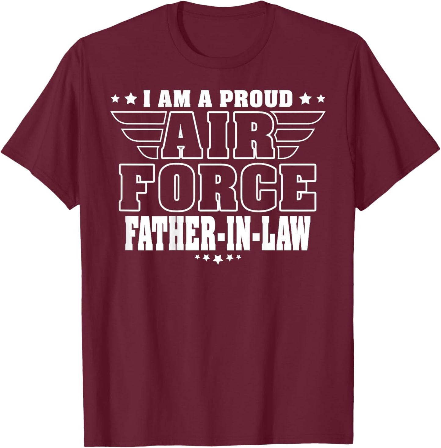 Proud Air Force Father-In-Law - Pride Military Dad-In-Law T-Shirt - T-Shirt | Maroon