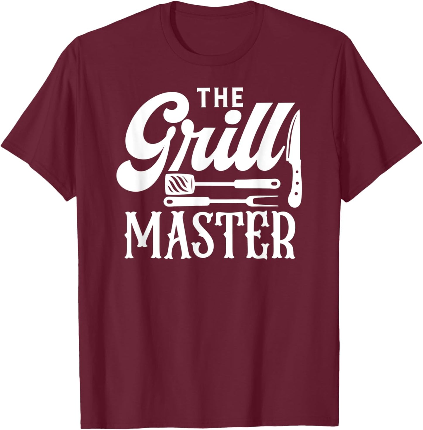 The Grill Master BBQ Grilling T-Shirt - T-Shirt | Maroon