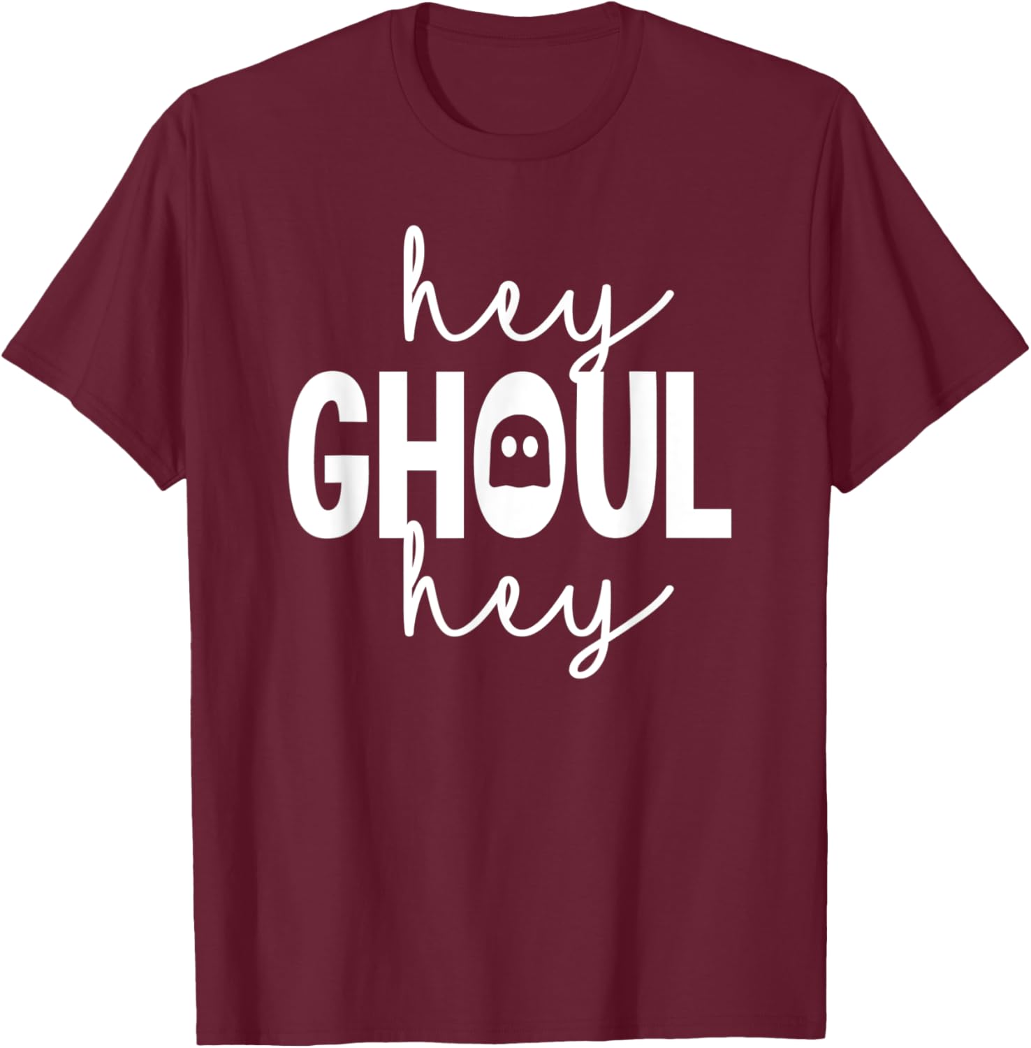 Toddler Halloween Shirt For Kids Toddlers Hey Ghoul Hey T-Shirt - T-Shirt | Maroon