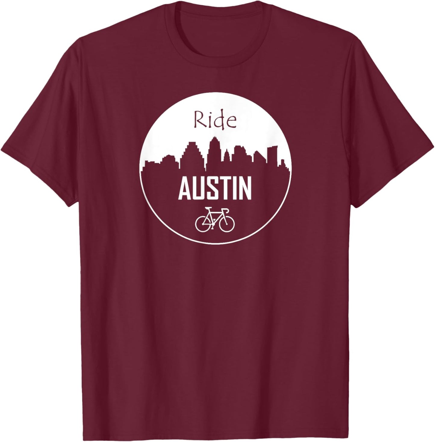 Ride Austin Cycling T-Shirt - T-Shirt | Maroon
