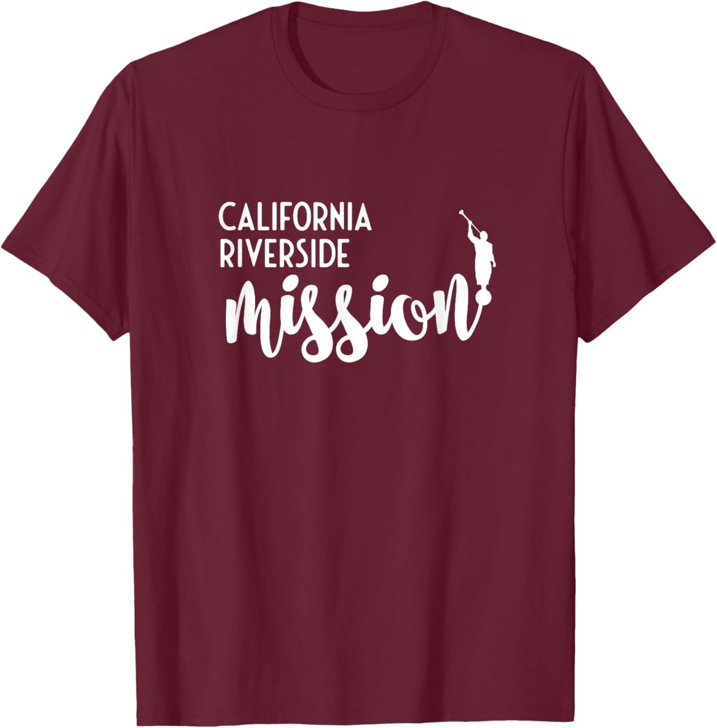 California Riverside Mission T-Shirt - T-Shirt | Maroon