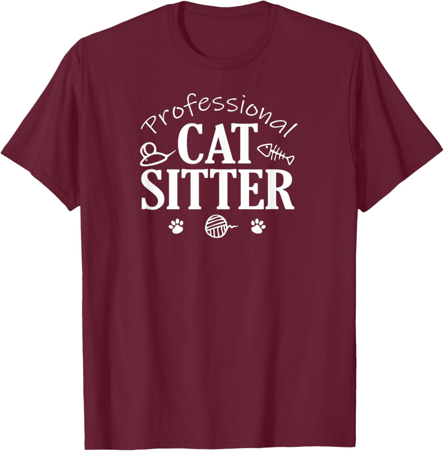 Professional Cat Sitter Toys T-Shirt - T-Shirt | Maroon