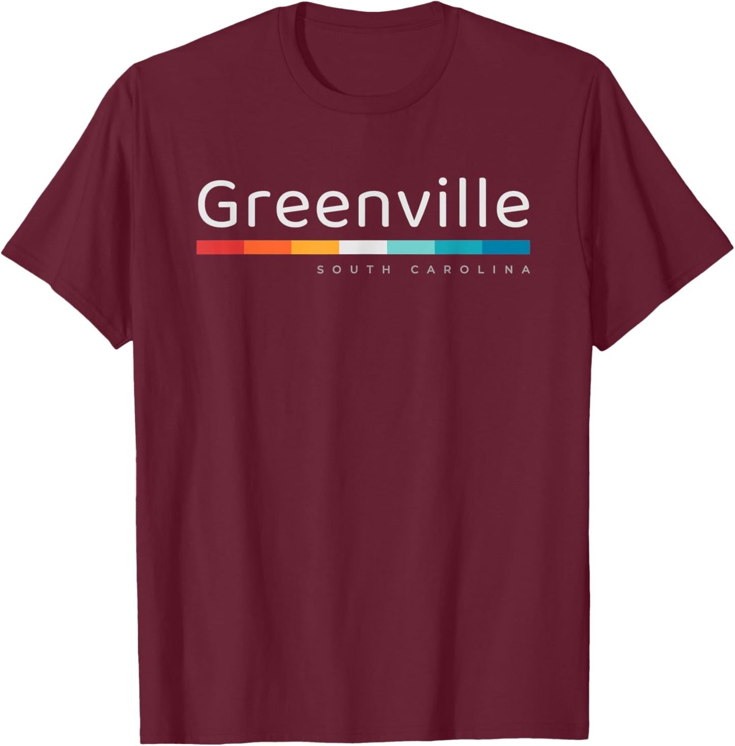 Greenville SC South Carolina Retro Design T-Shirt - T-Shirt | Maroon